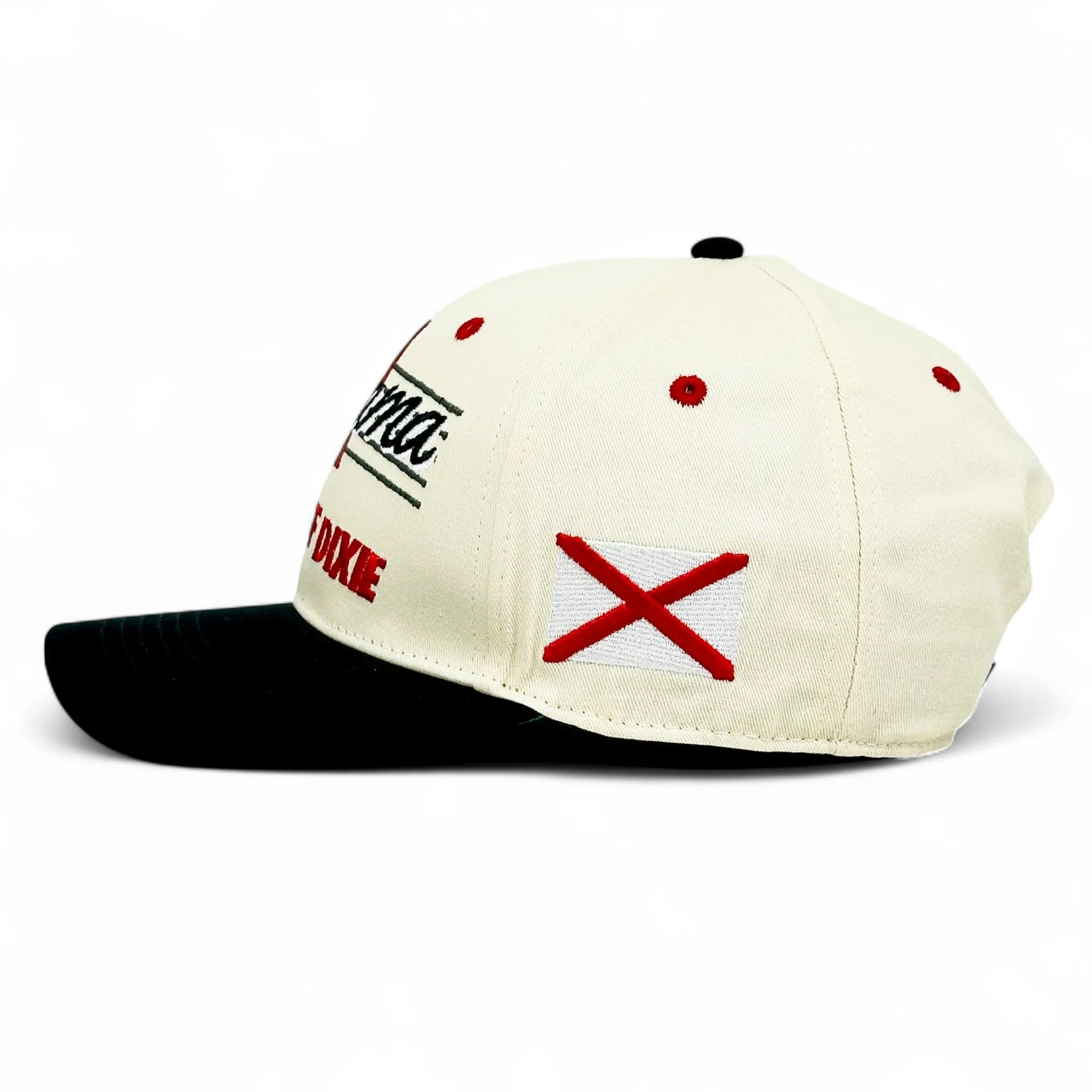 Alabama Snapback - The Bryant-Denny (Cream/Black) - Image 3