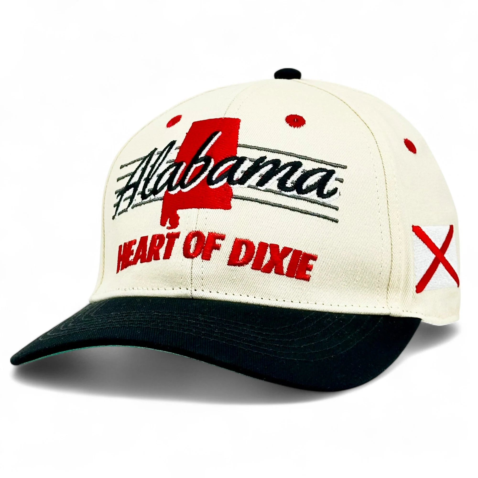 Alabama Snapback - The Bryant-Denny (Cream/Black) - Image 5