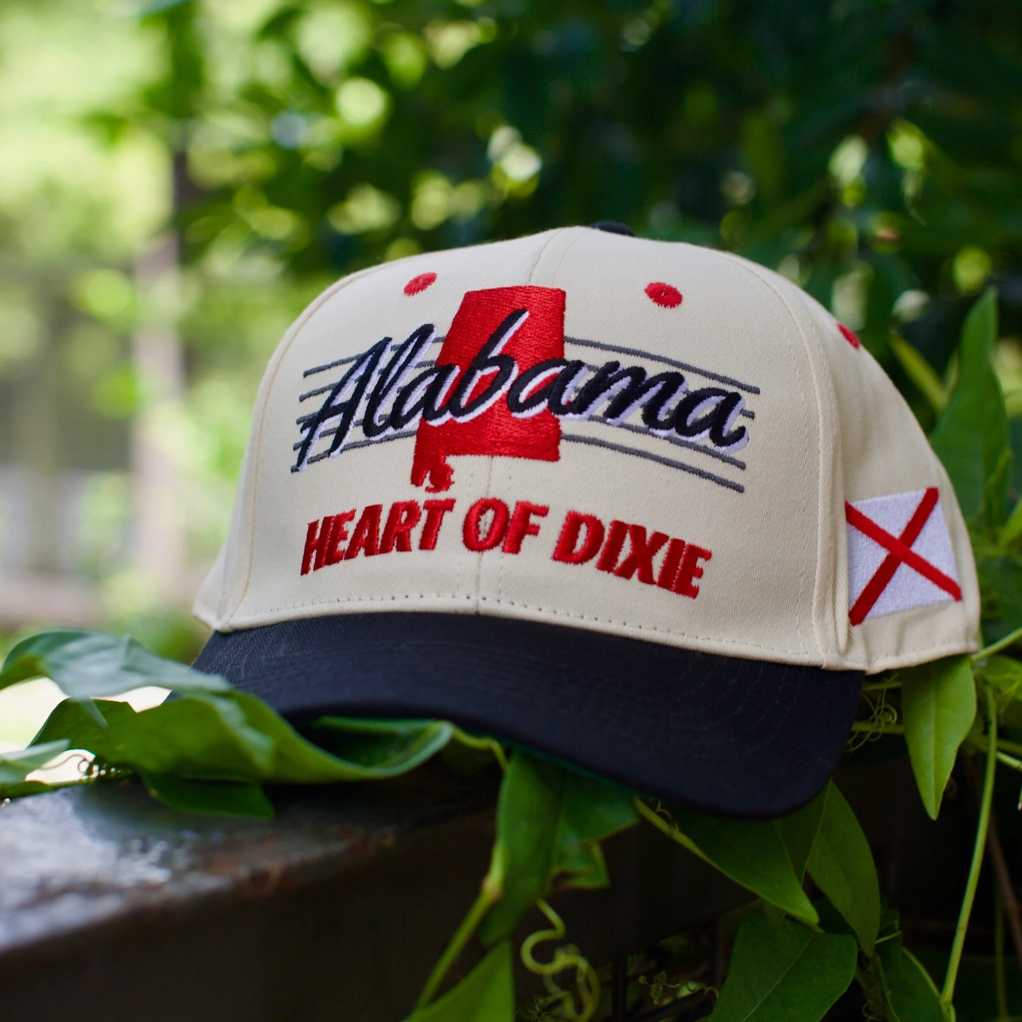 Alabama Snapback - The Bryant-Denny (Cream/Black) - Image 6
