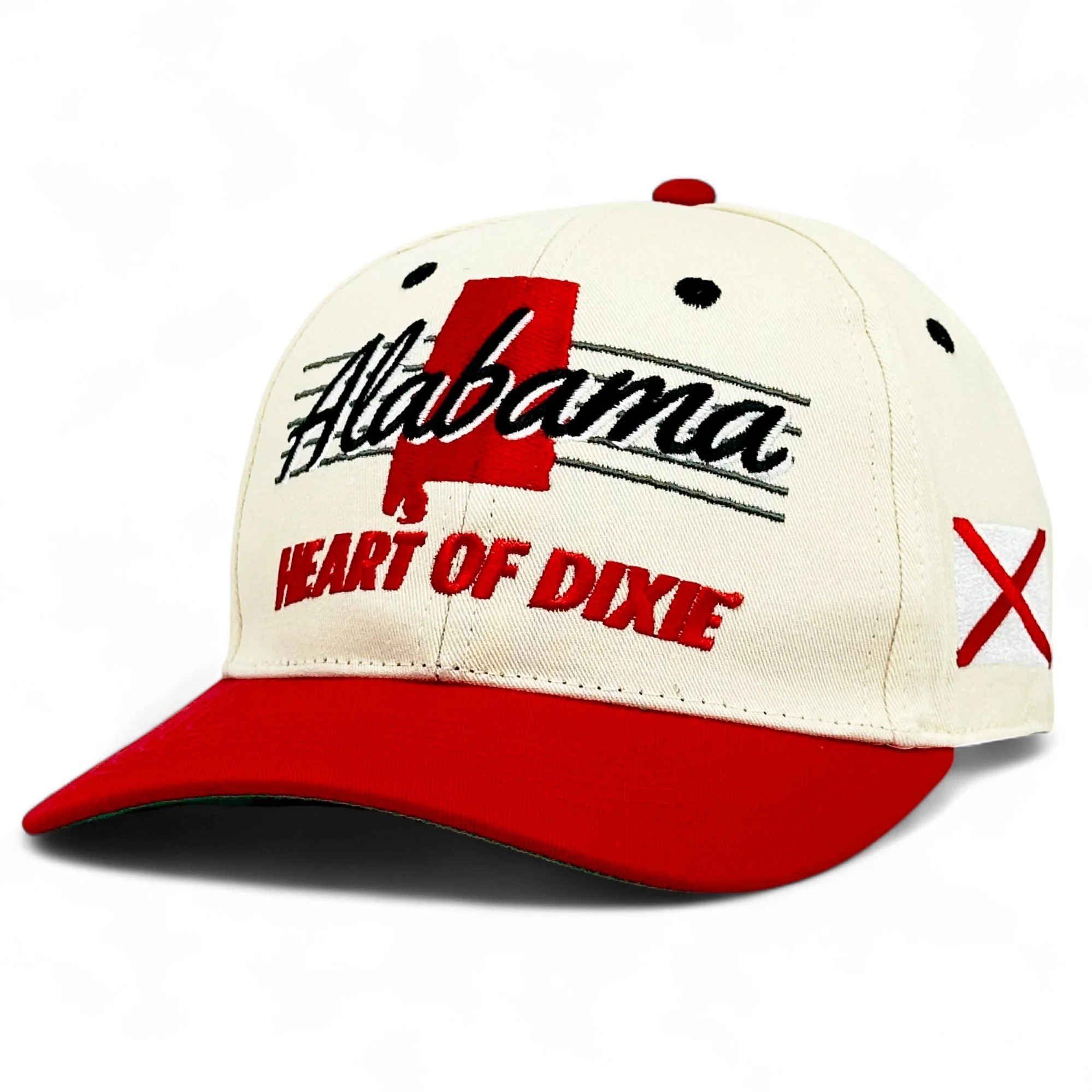Alabama Snapback - The Bryant-Denny (Cream/Red) - Image 5