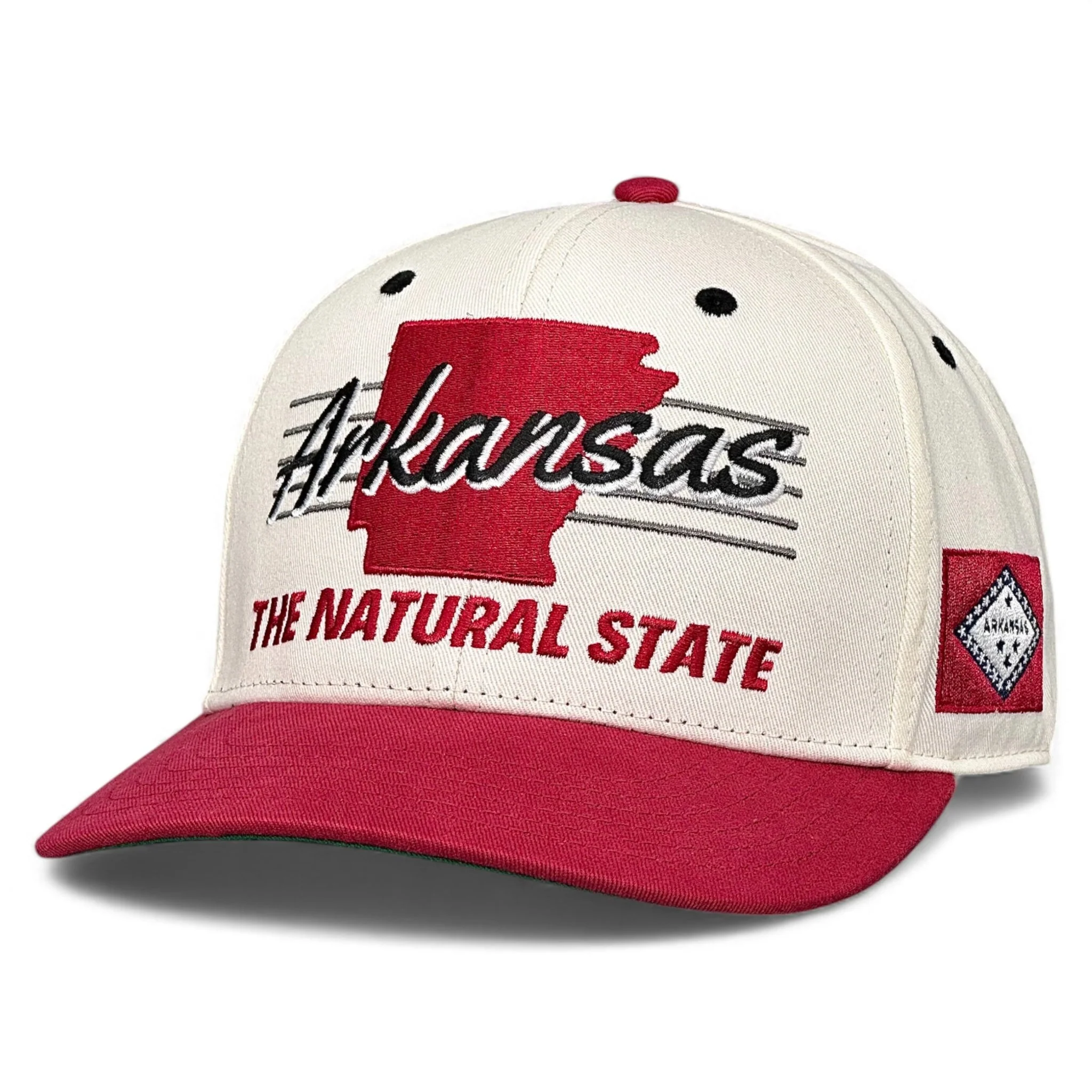 Arkansas Snapback - The Daly (Cream/Red) - Image 5