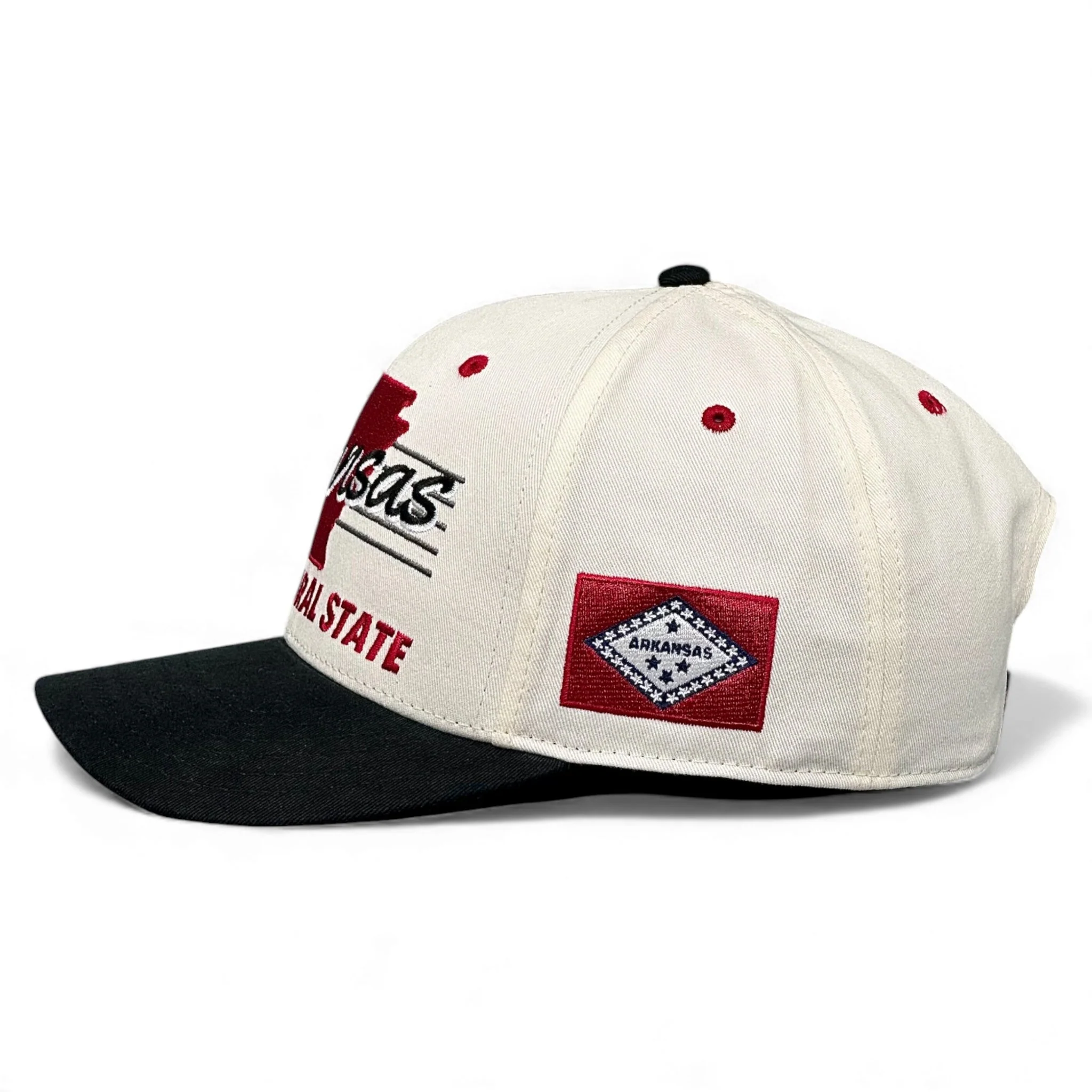 Arkansas Snapback - The Daly (Cream/Black) - Image 3