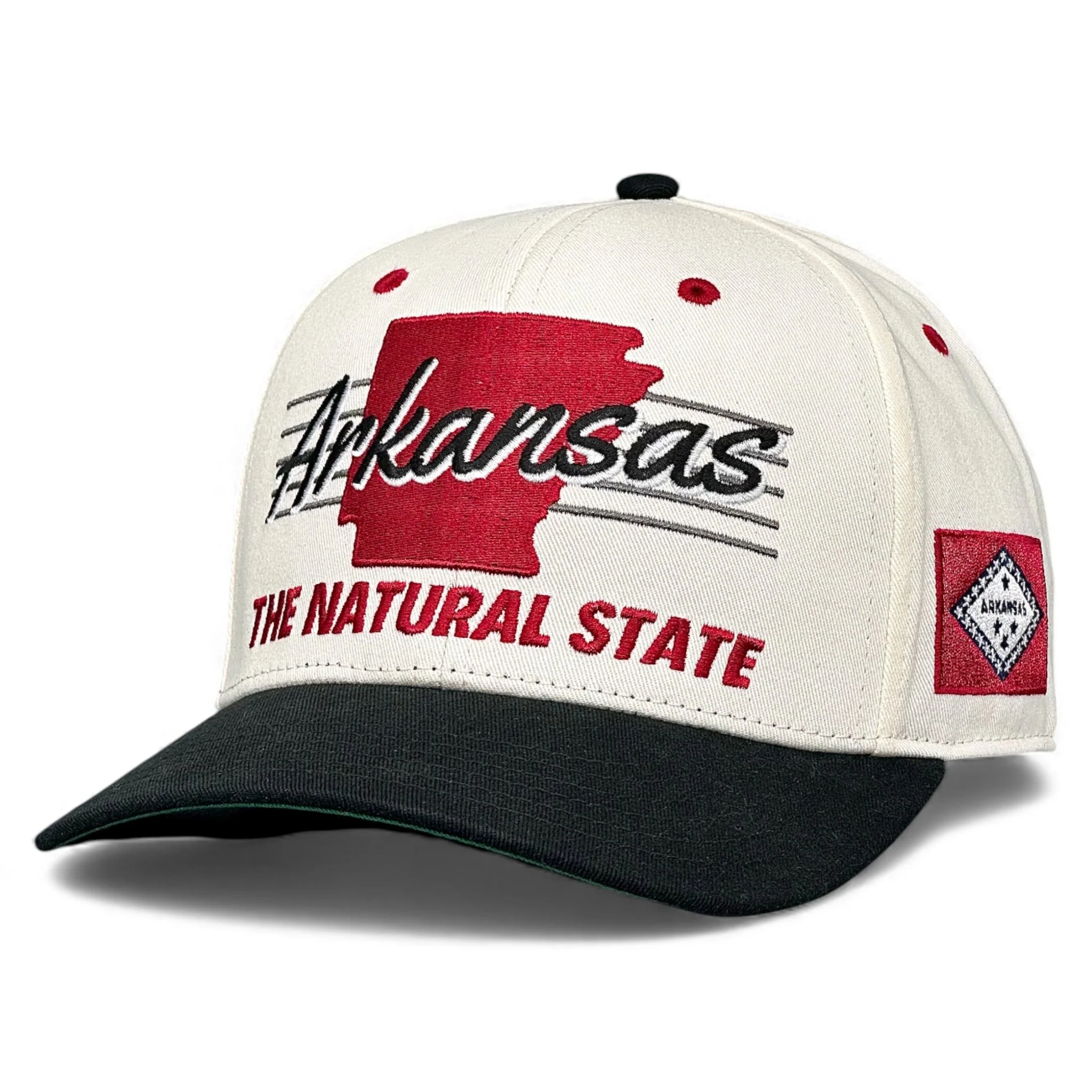 Arkansas Snapback - The Daly (Cream/Black) - Image 5