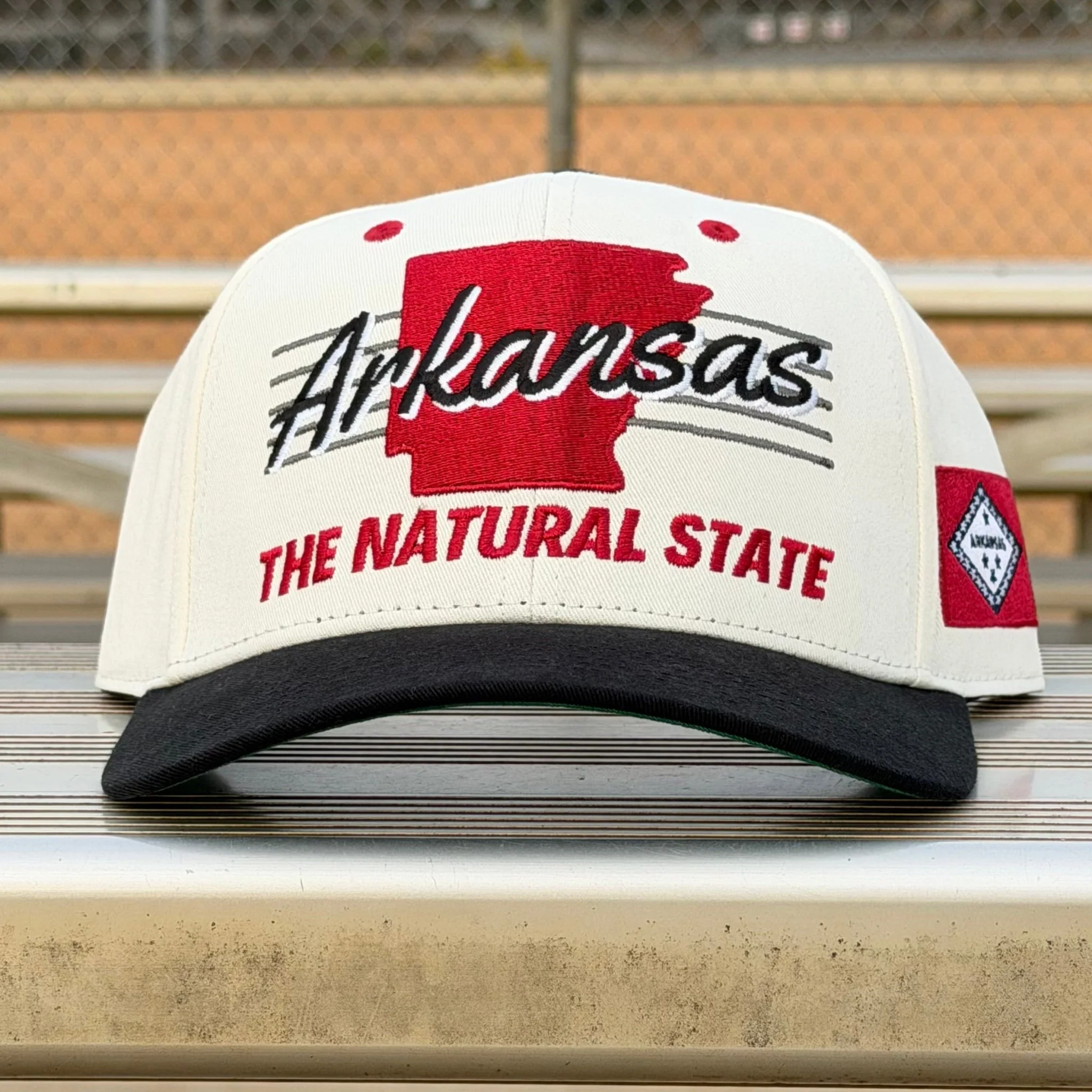 Arkansas Snapback - The Daly (Cream/Black) - Image 8