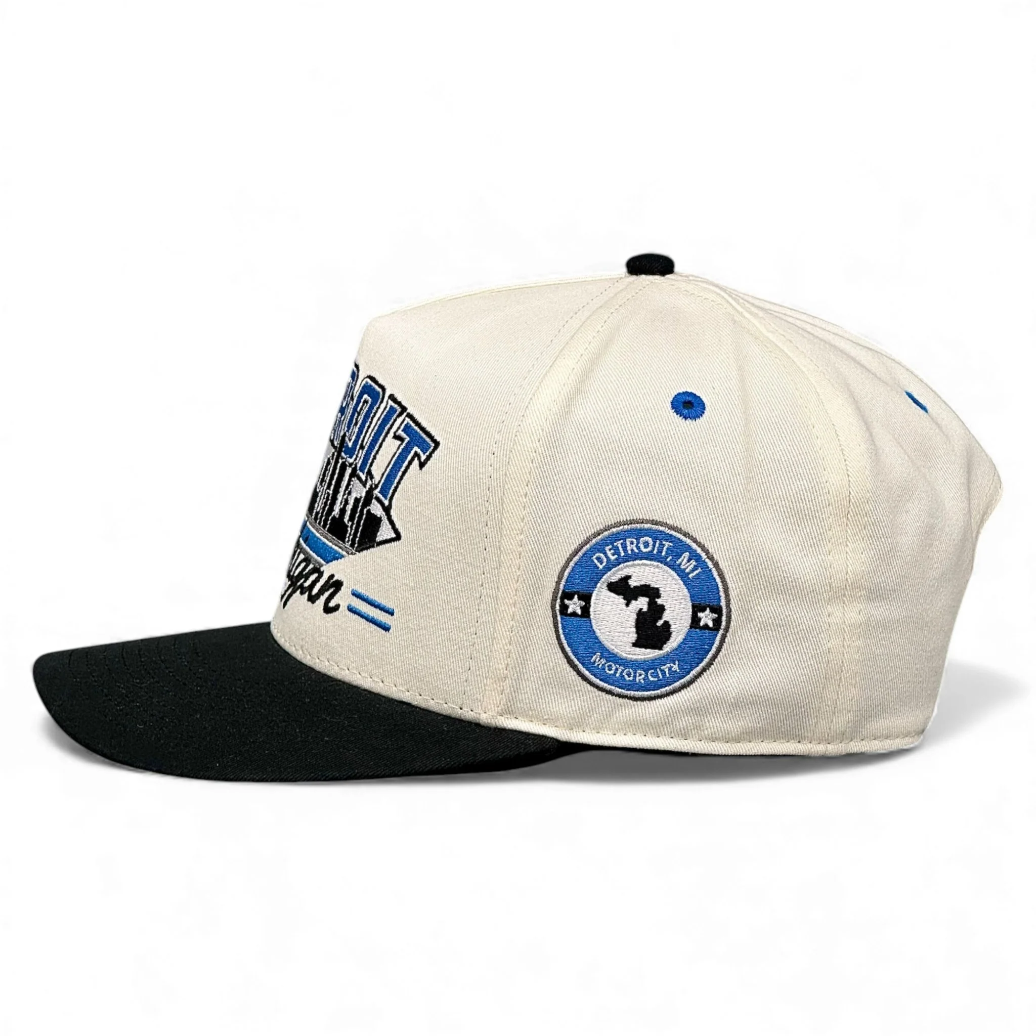 Detroit Snapback - The Sanders (Cream/Black) - Image 3