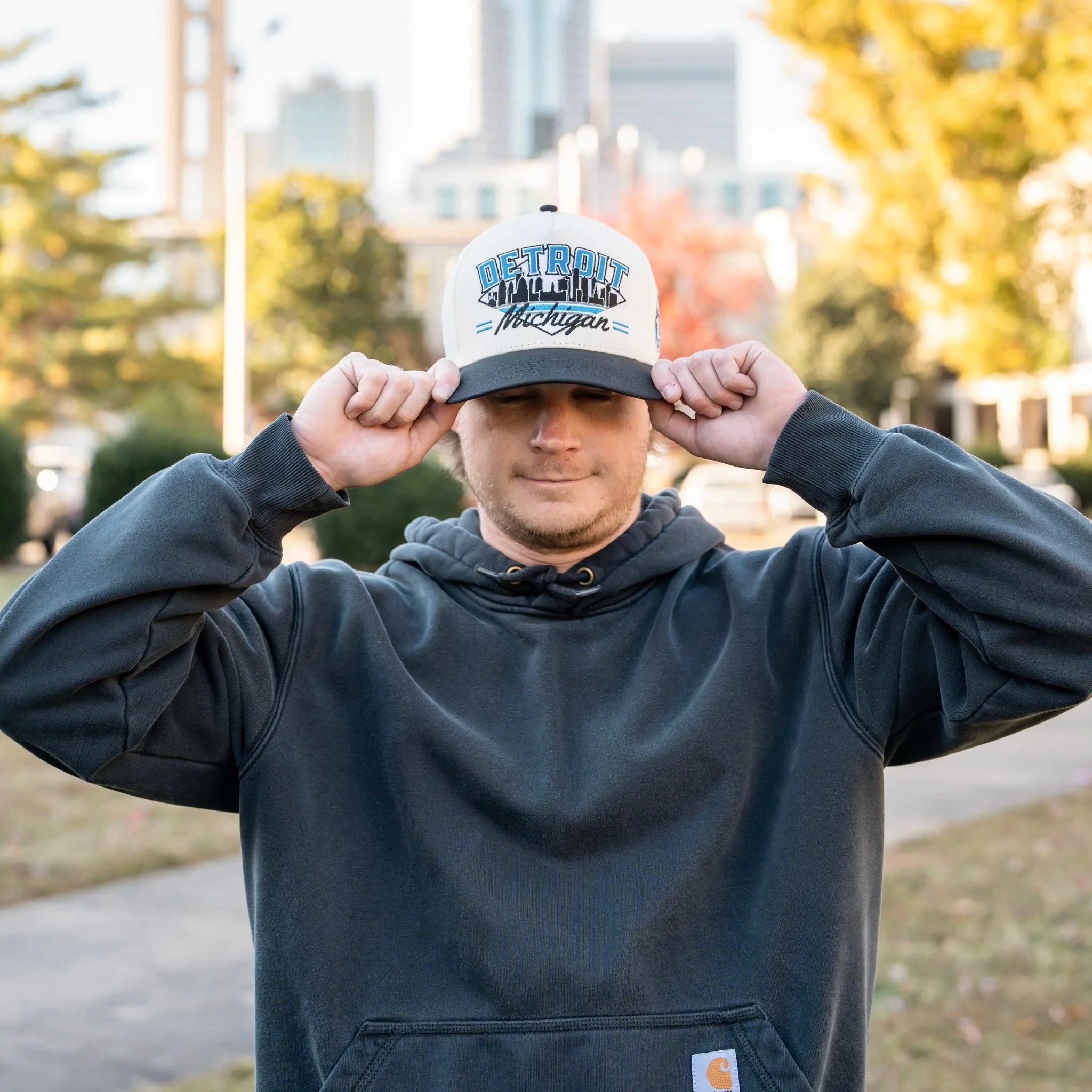 Detroit Snapback - The Sanders (Cream/Black) - Image 4