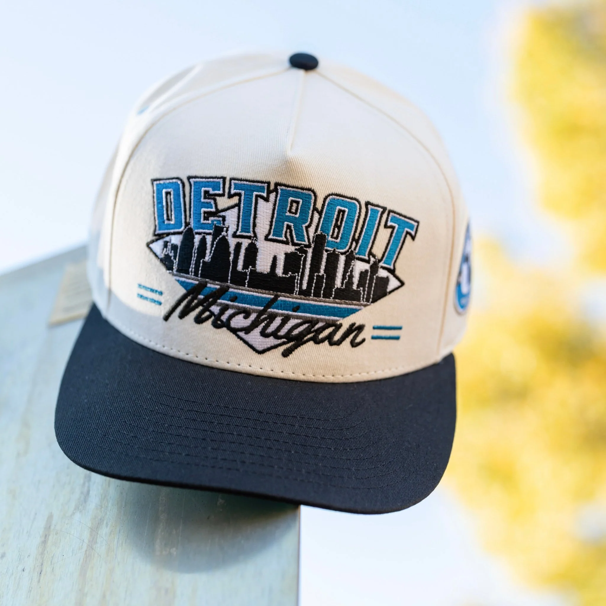 Detroit Snapback - The Sanders (Cream/Black) - Image 6