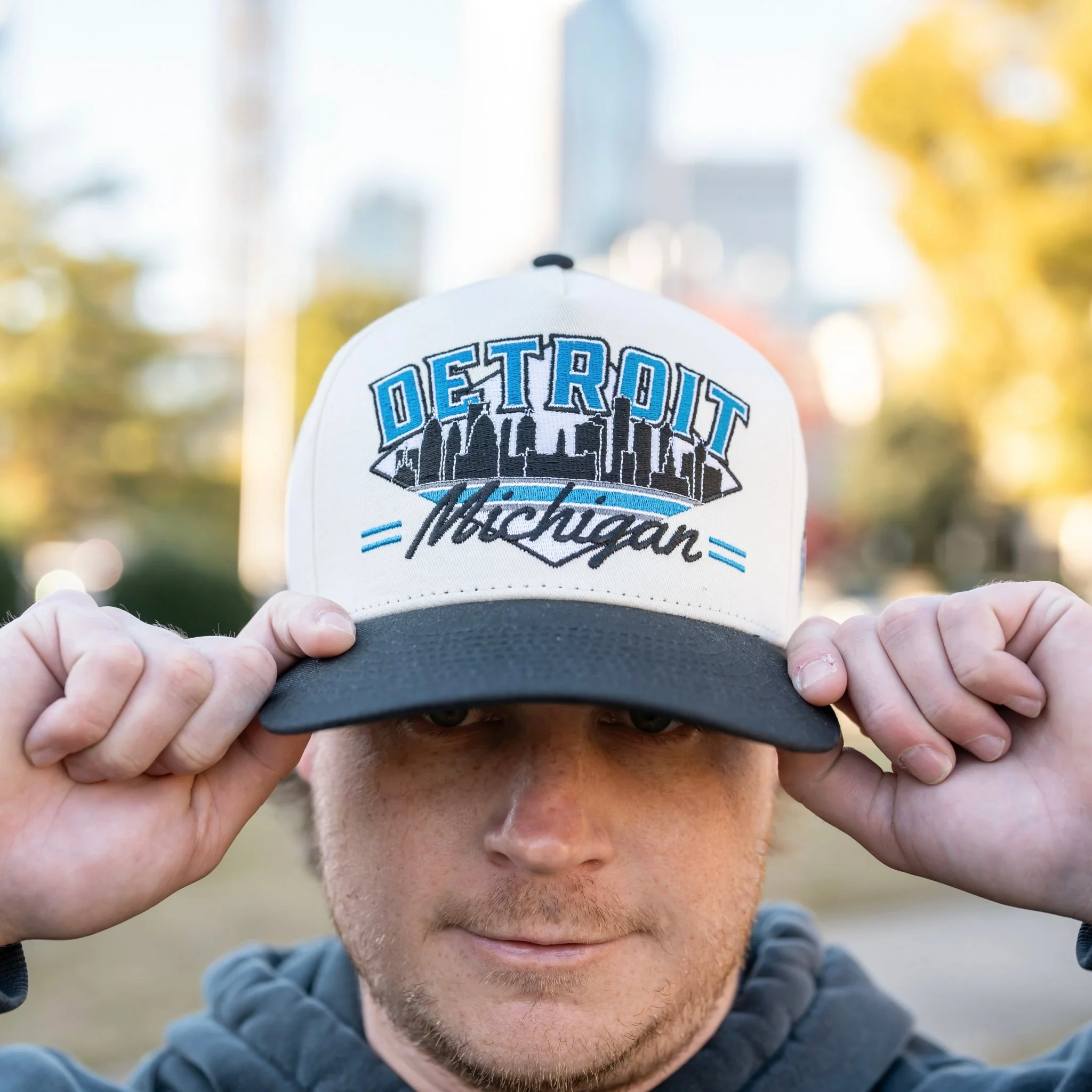 Detroit Snapback - The Sanders (Cream/Black) - Image 8