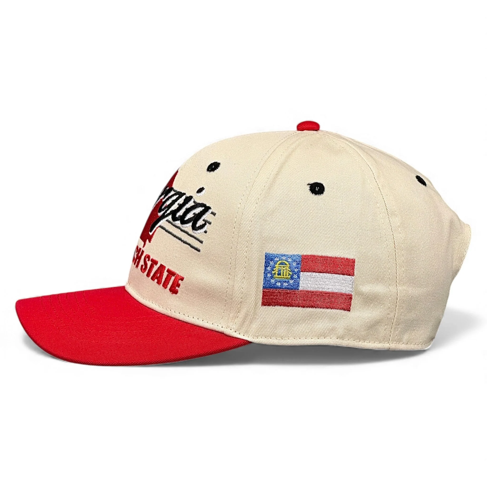 Georgia Snapback - The Sanford (Cream/Red) - Image 3