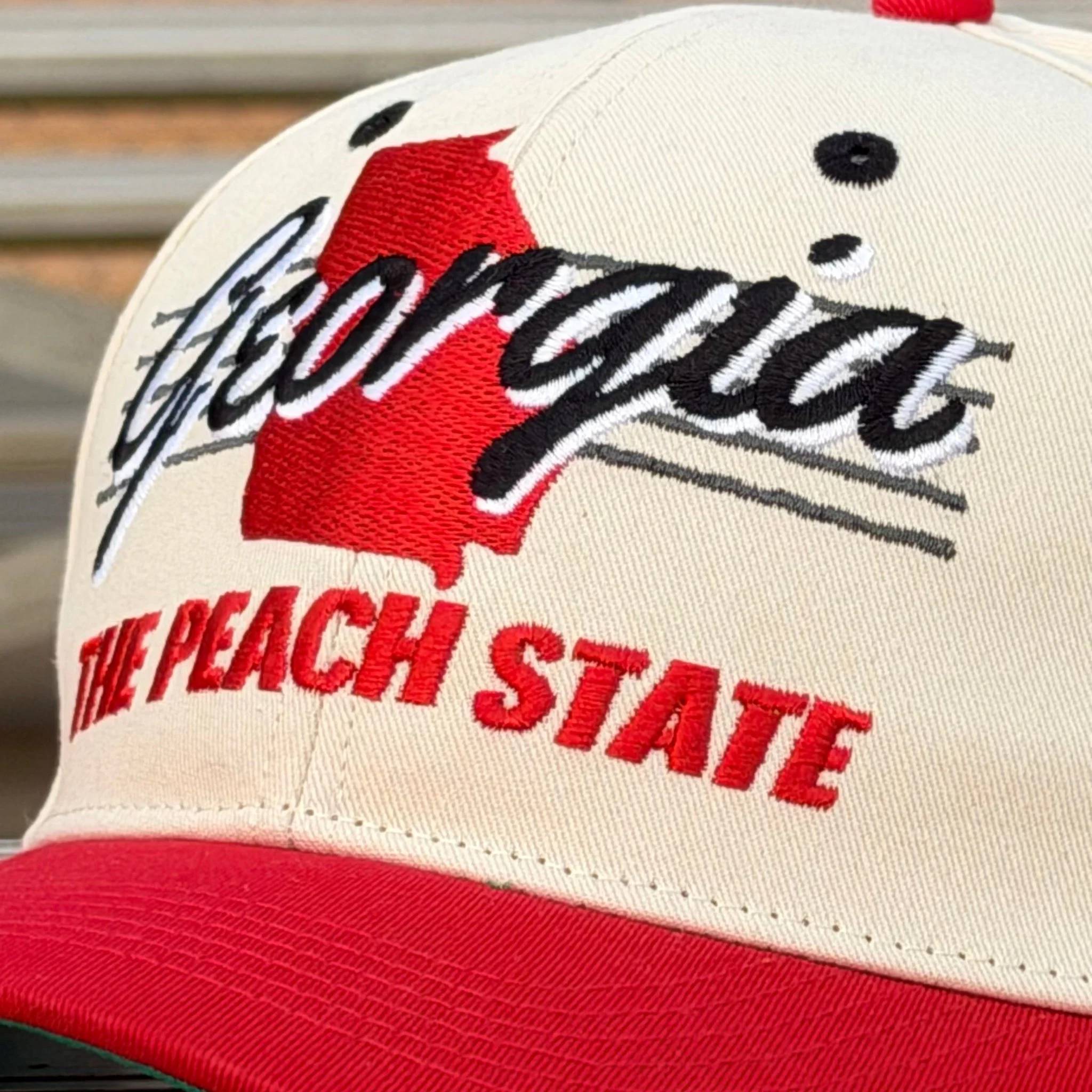 Georgia Snapback - The Sanford (Cream/Red) - Image 4