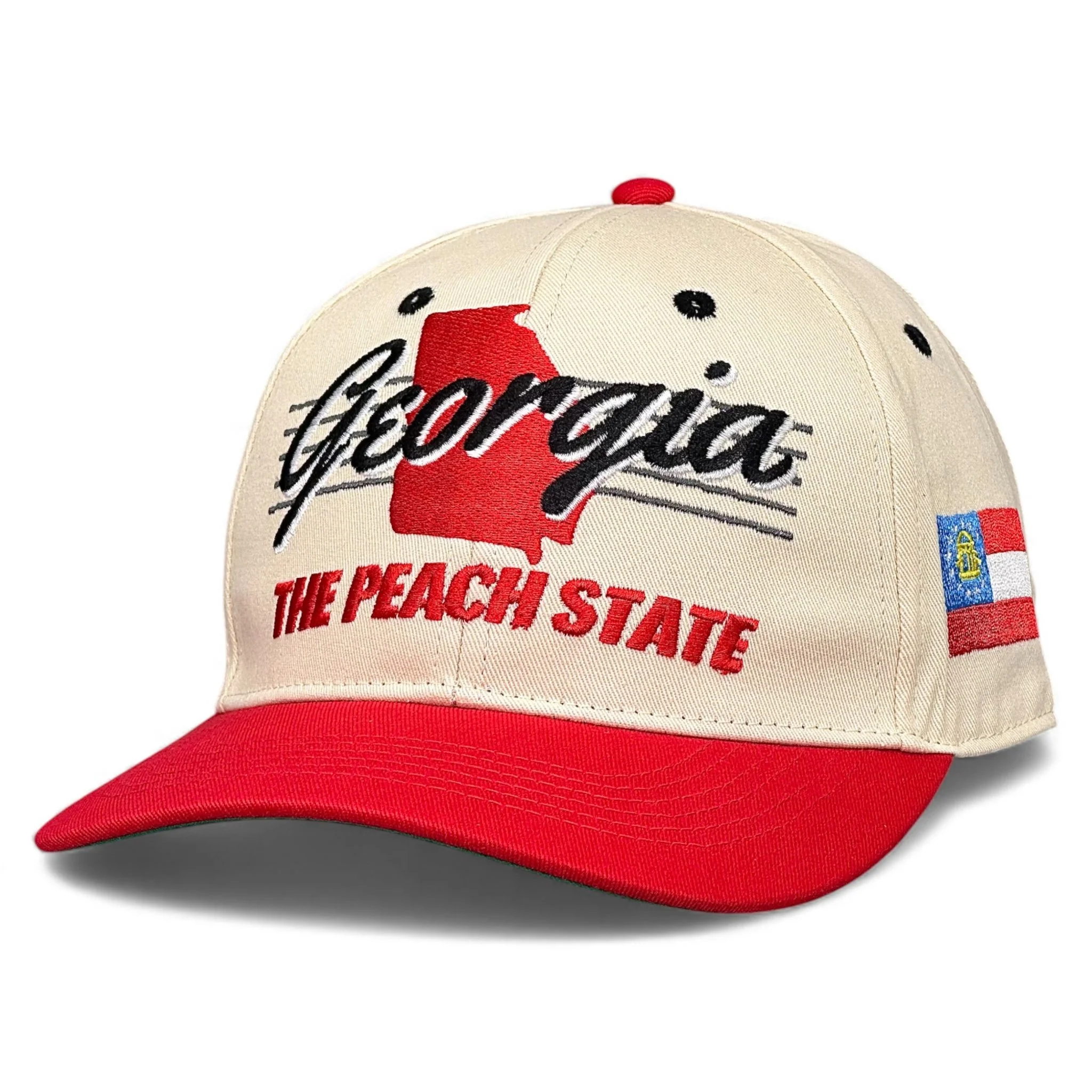 Georgia Snapback - The Sanford (Cream/Red) - Image 5