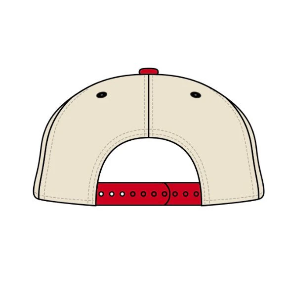 Indiana Snapback - The Knight (Cream/Red) - Image 3