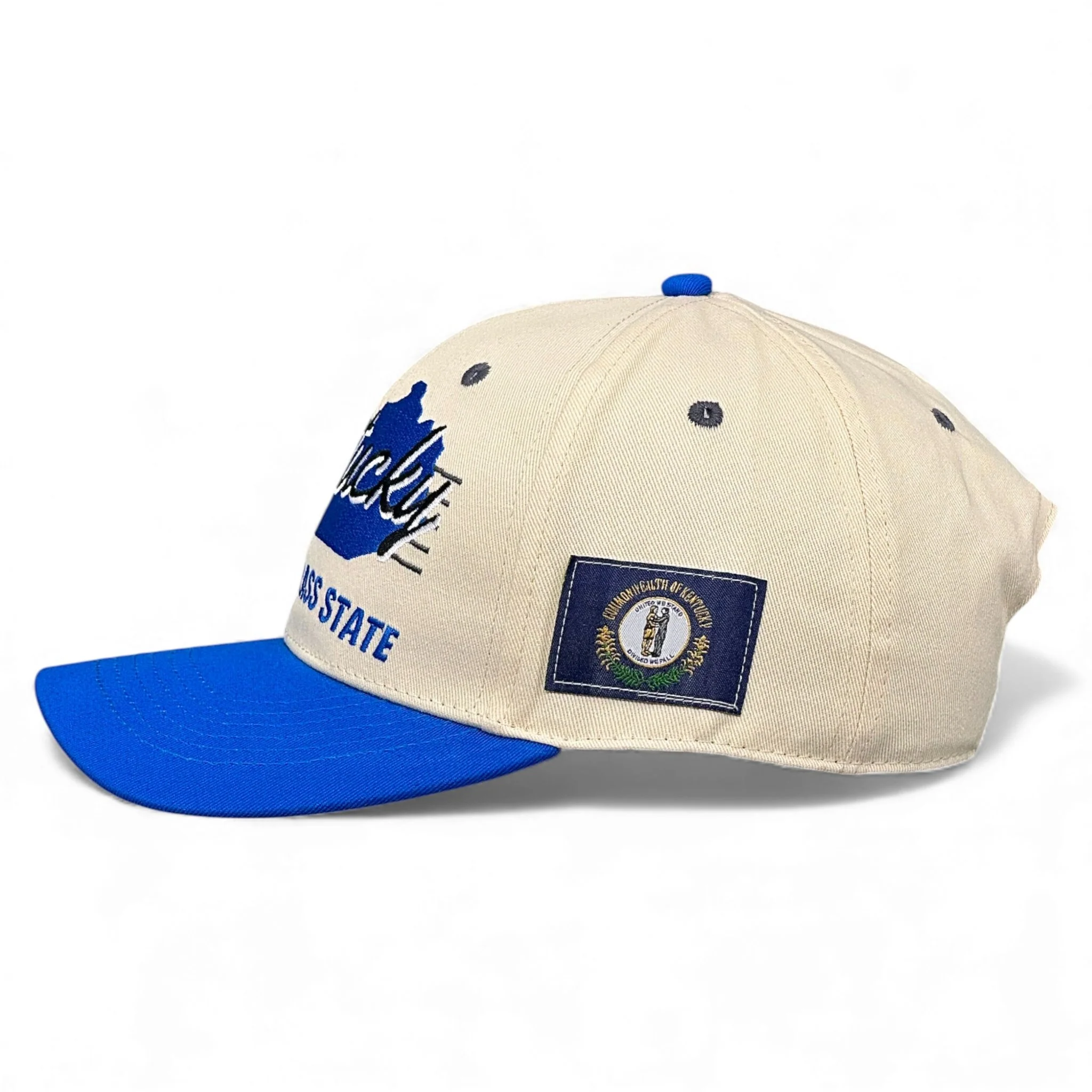 Kentucky Snapback - The Rupp (Cream/Blue) - Image 3