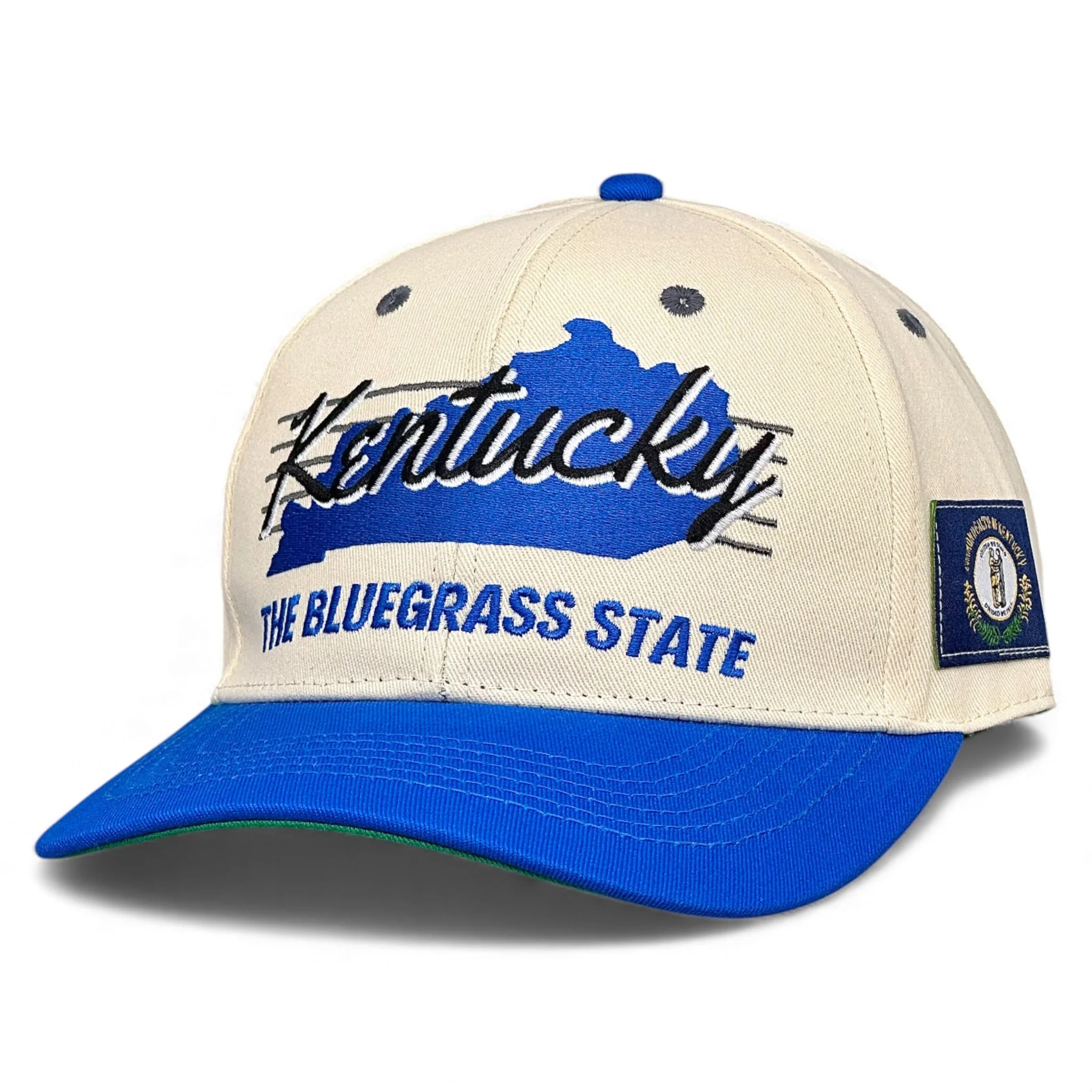 Kentucky Snapback - The Rupp (Cream/Blue) - Image 5