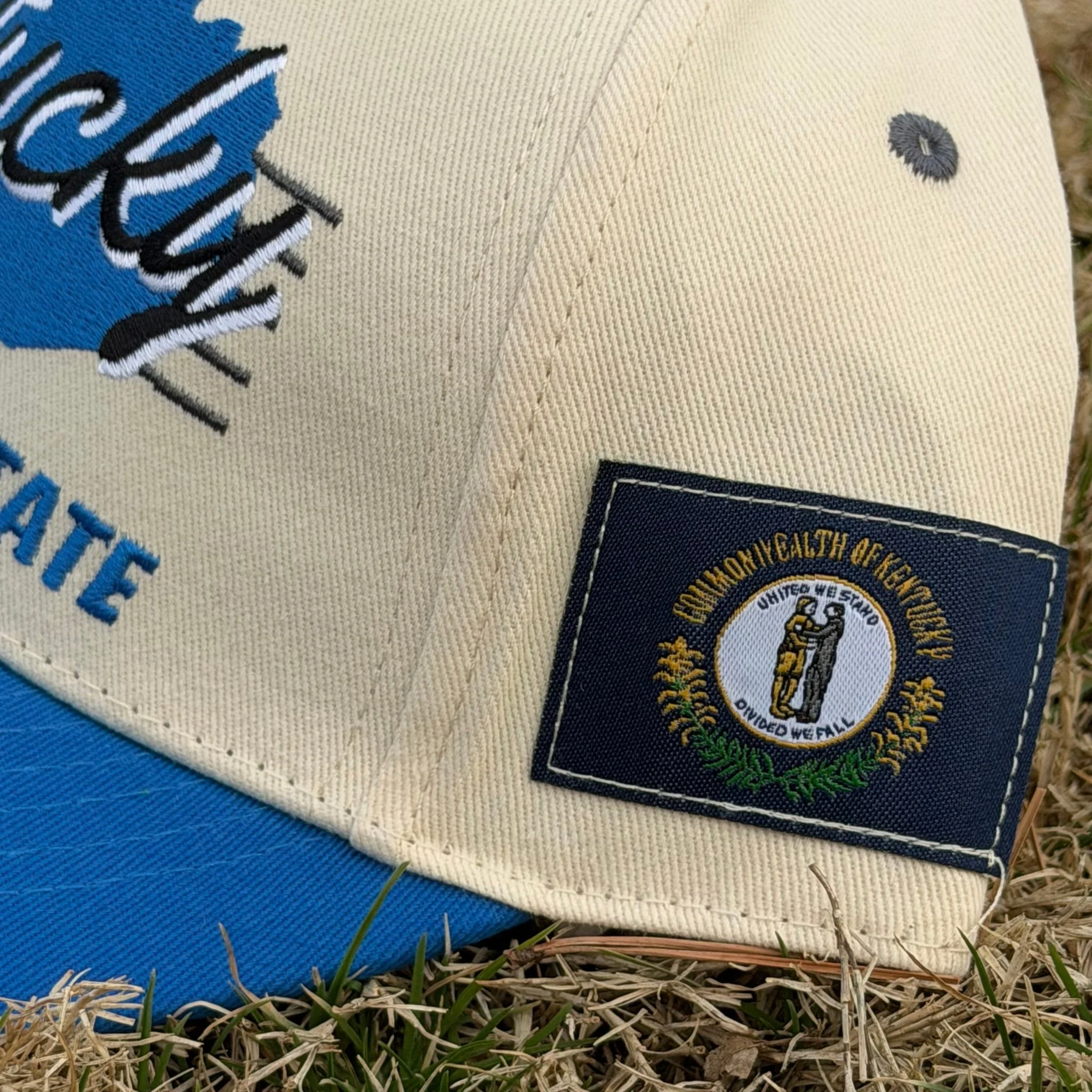 Kentucky Snapback - The Rupp (Cream/Blue) - Image 6