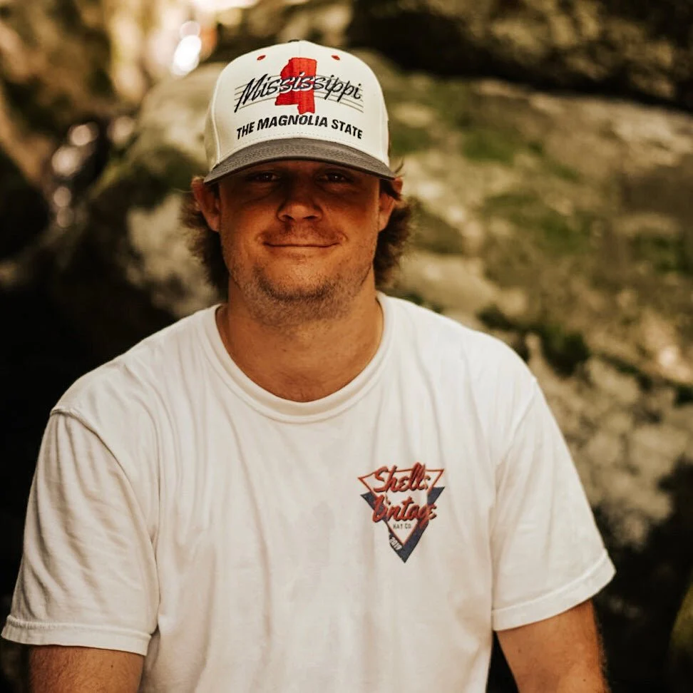 Mississippi Snapback - The Magnolia (Cream/Navy) - Image 3