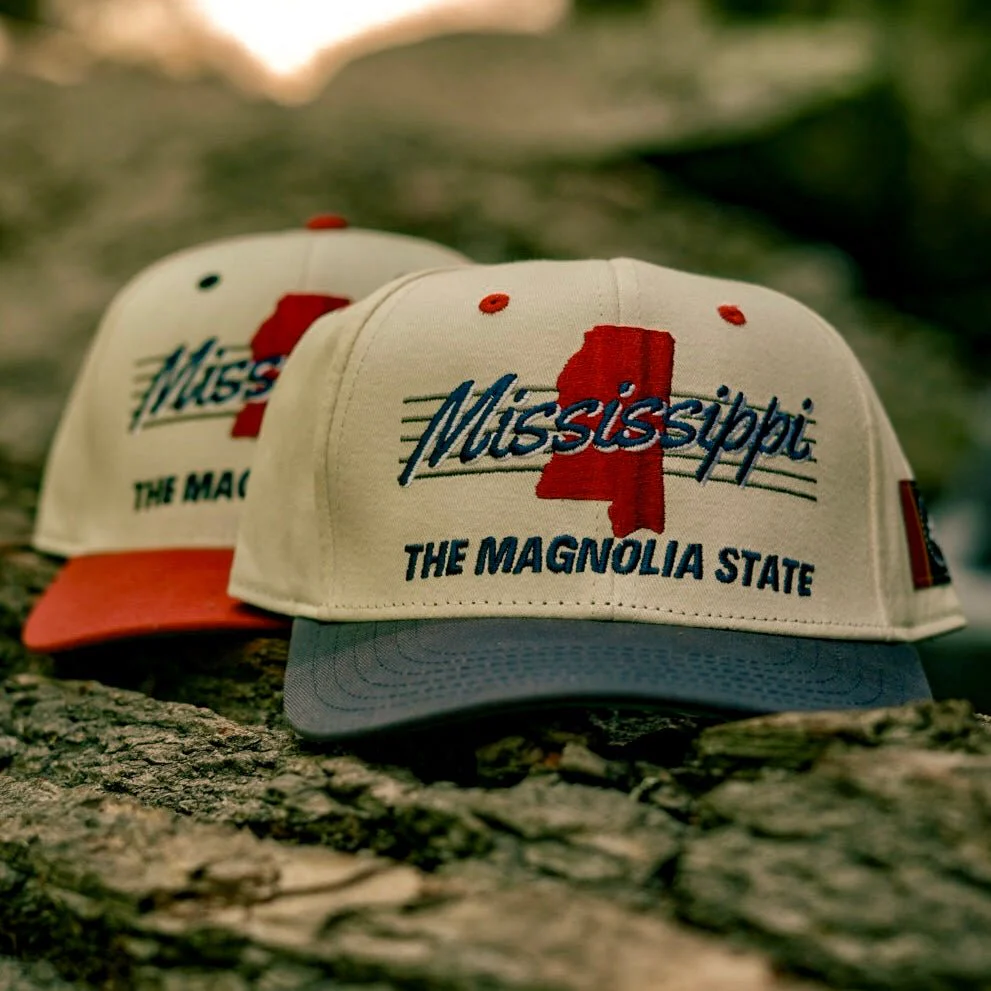 Mississippi Snapback - The Magnolia (Cream/Navy) - Image 4