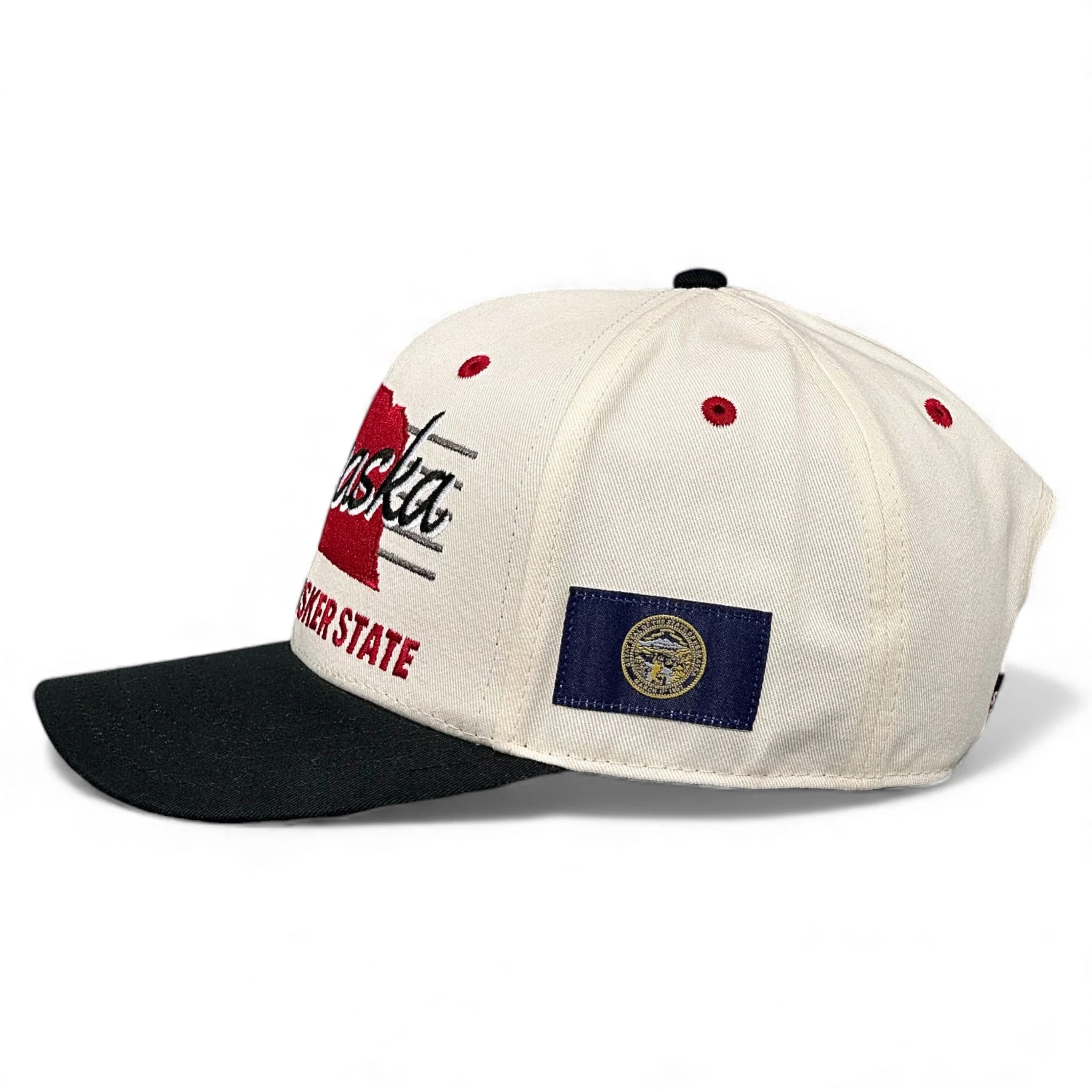 Nebraska Snapback - The Husker (Cream/Black) - Image 3