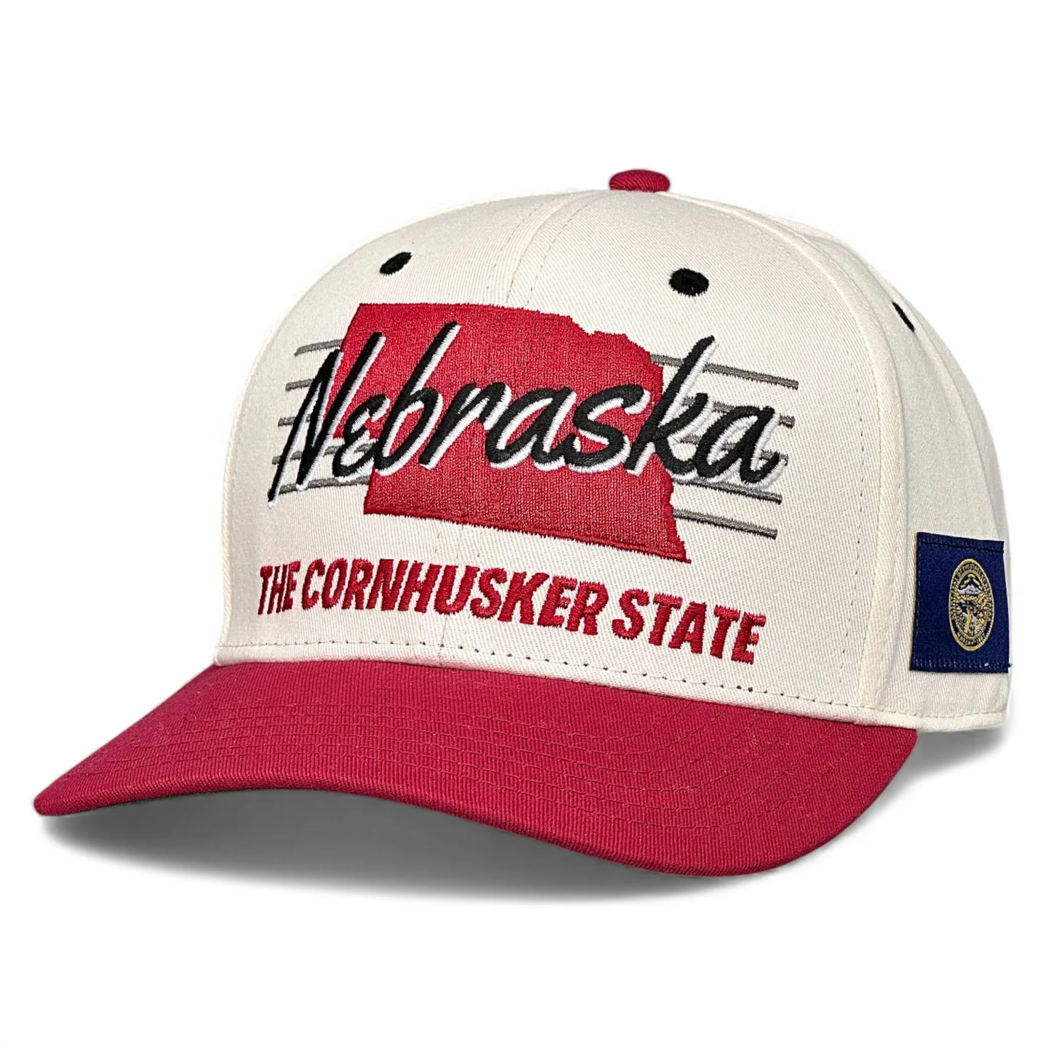 Nebraska Snapback - The Husker (Cream/Red) - Image 5
