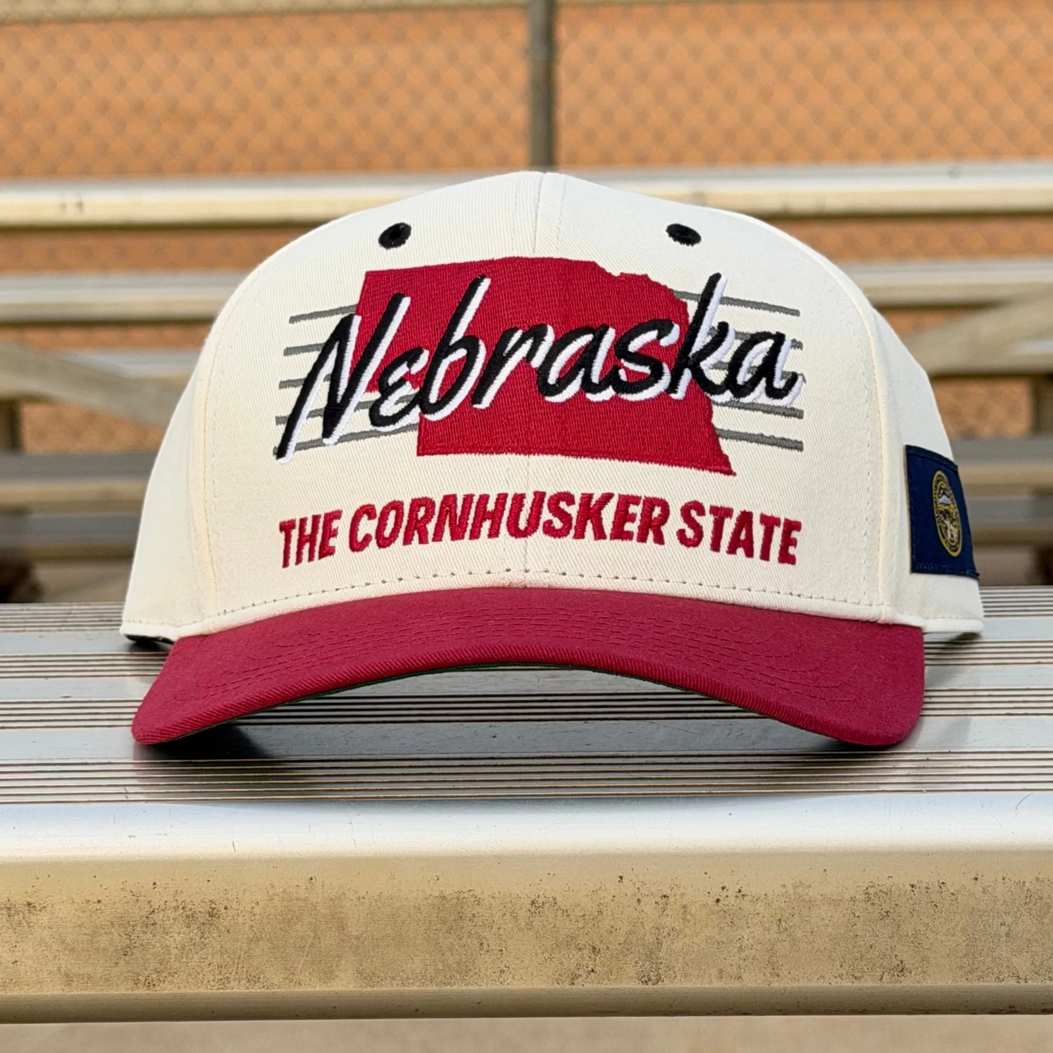 Nebraska Snapback - The Husker (Cream/Red) - Image 6