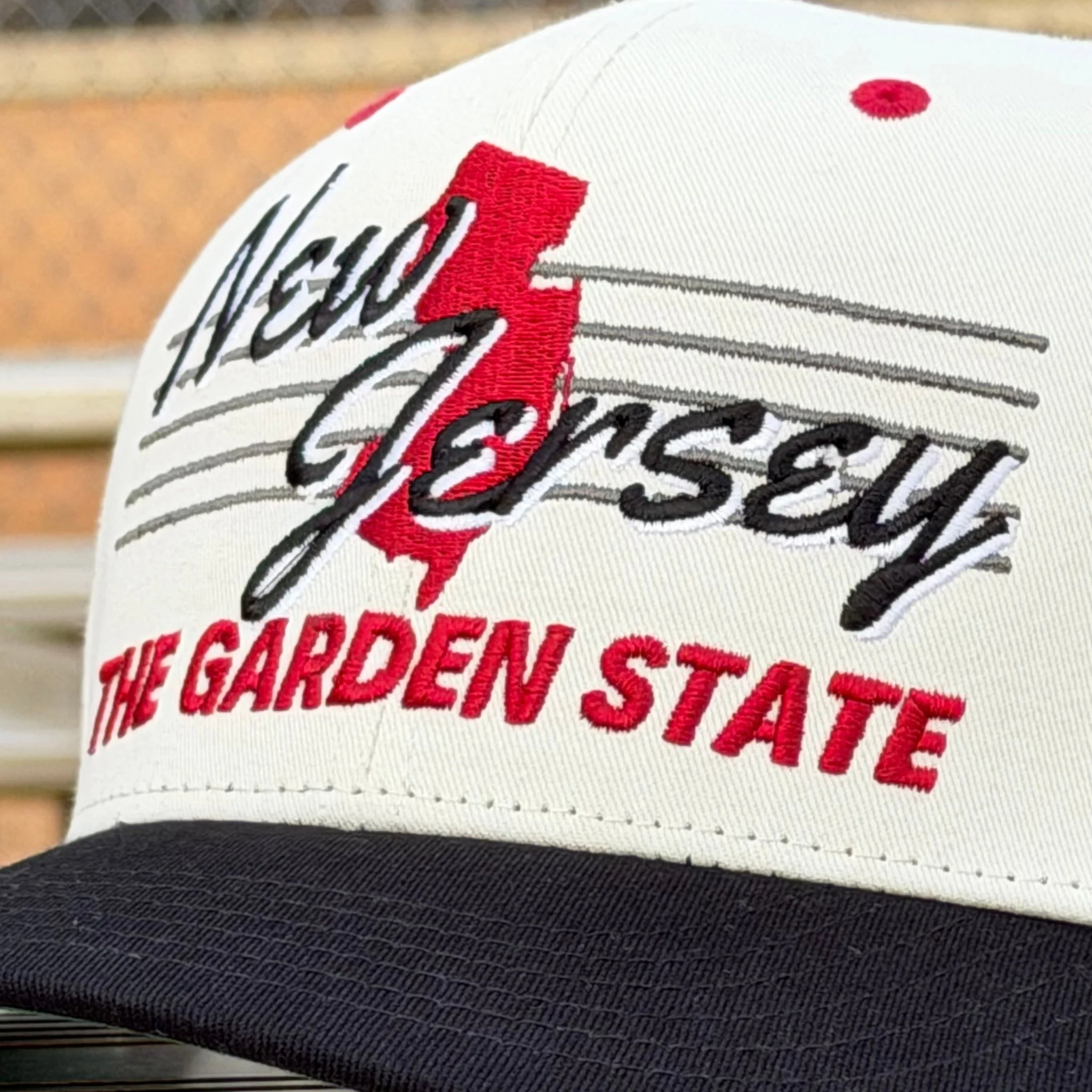 New Jersey Snapback - The Brodeur (Cream/Black) - Image 4