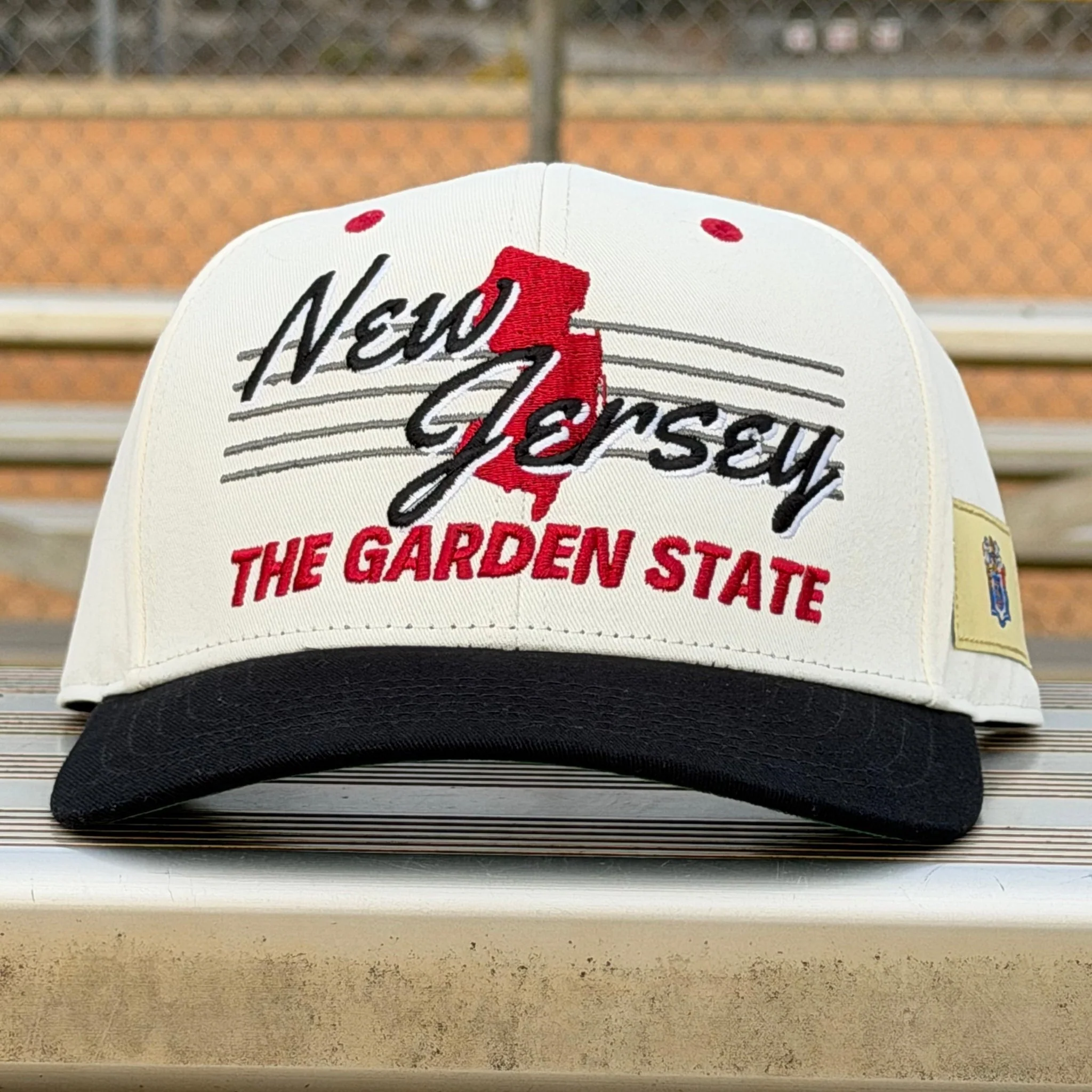 New Jersey Snapback - The Brodeur (Cream/Black) - Image 8