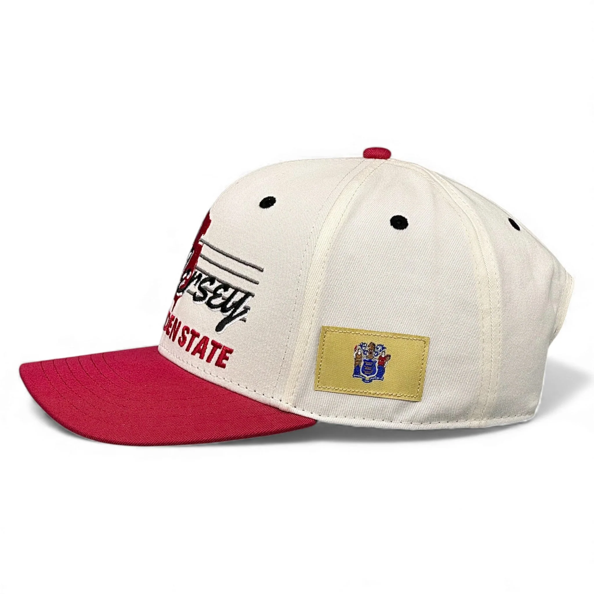 New Jersey Snapback - The Brodeur (Cream/Red) - Image 3