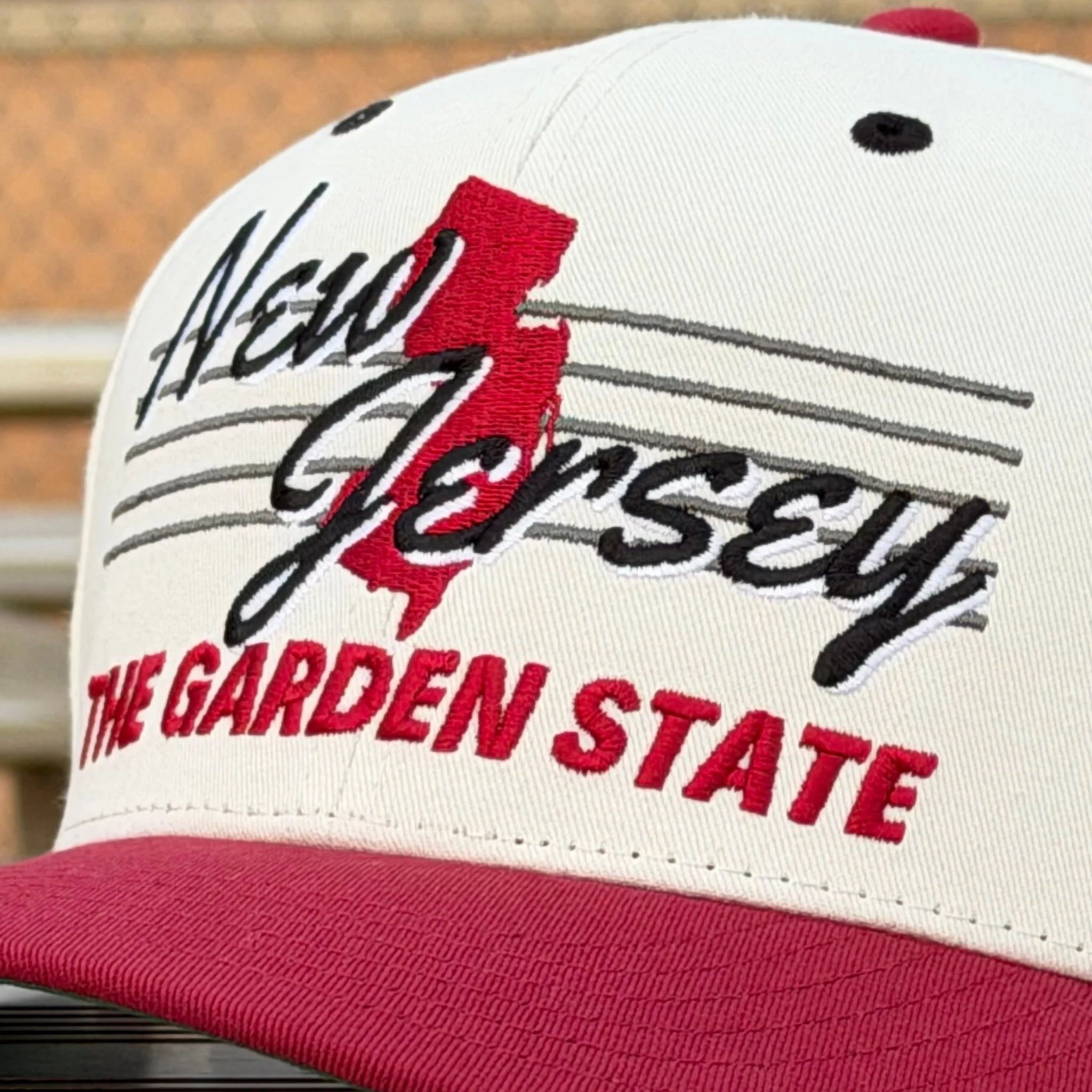 New Jersey Snapback - The Brodeur (Cream/Red) - Image 4