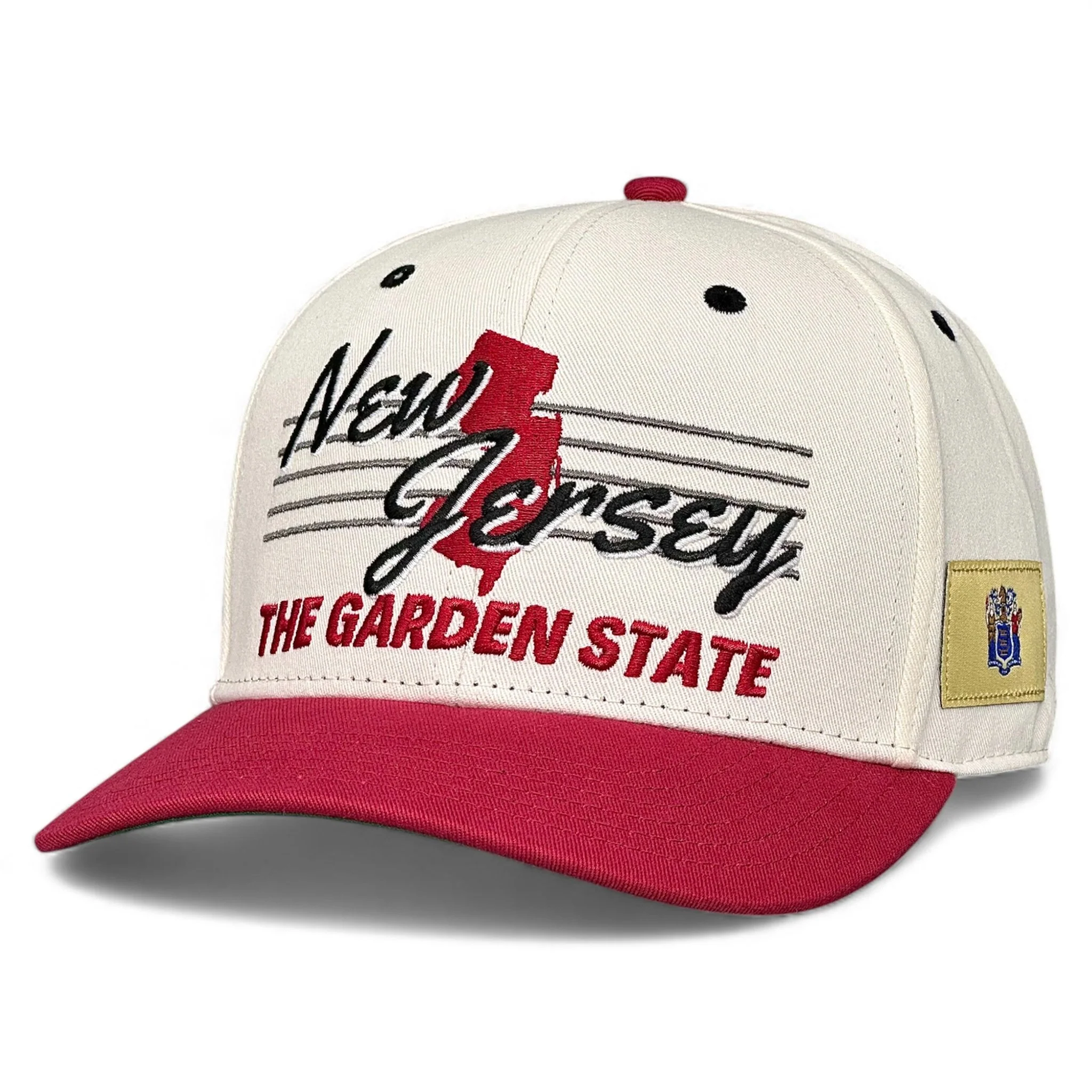 New Jersey Snapback - The Brodeur (Cream/Red) - Image 5
