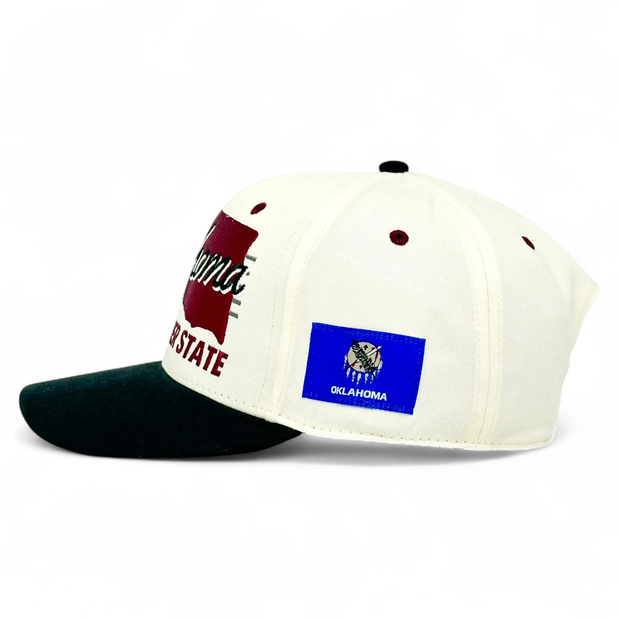 Oklahoma Snapback - The Bozworth (Cream/Black) - Image 3