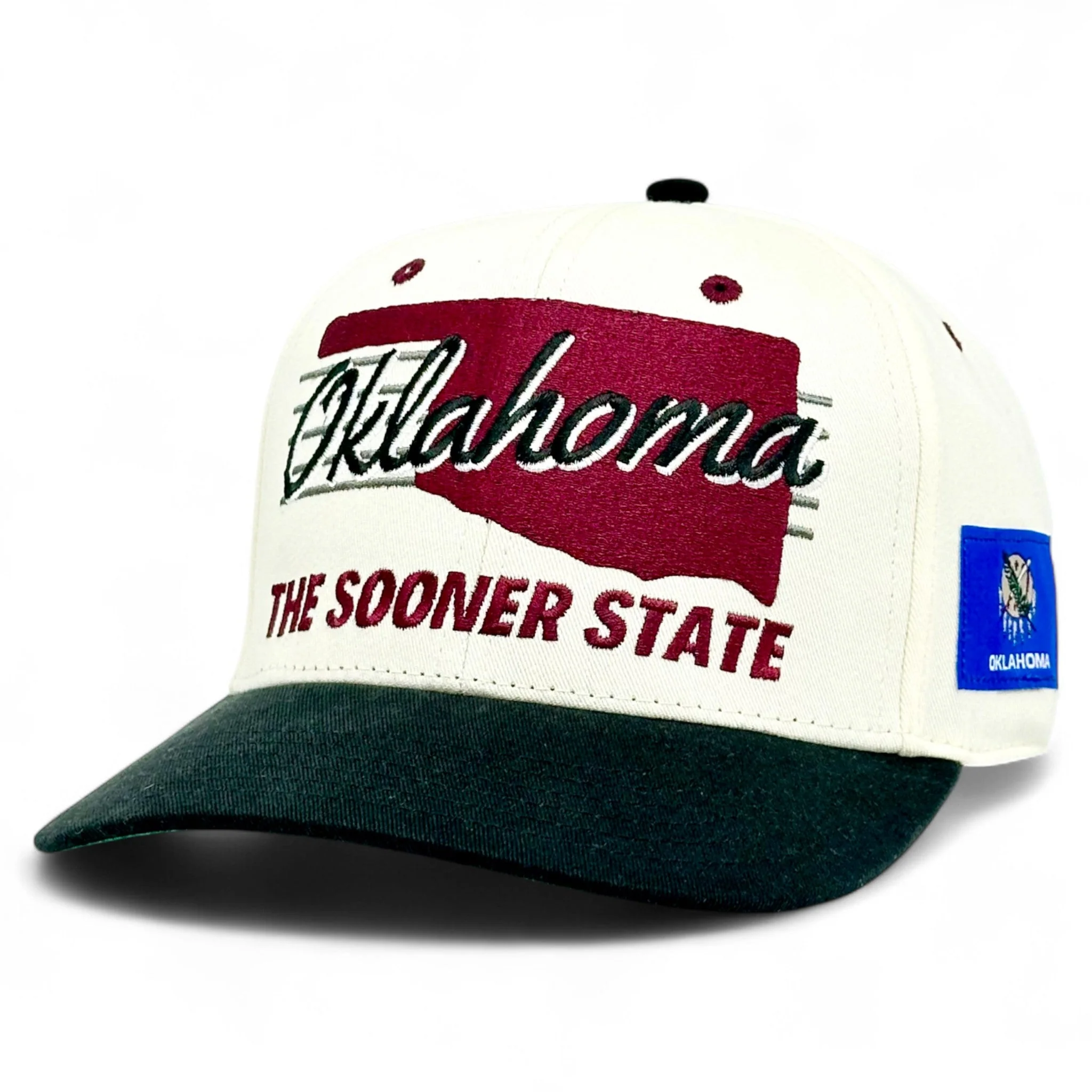 Oklahoma Snapback - The Bozworth (Cream/Black) - Image 5