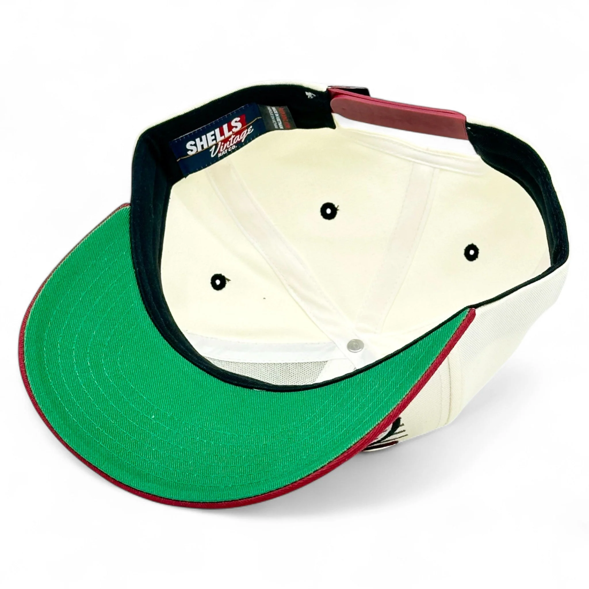 Oklahoma Snapback - The Bozworth (Cream/Crimson) - Image 8