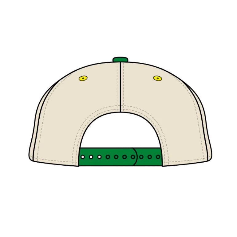 Oregon Snapback - The Autzen (Cream/Green) - Image 3