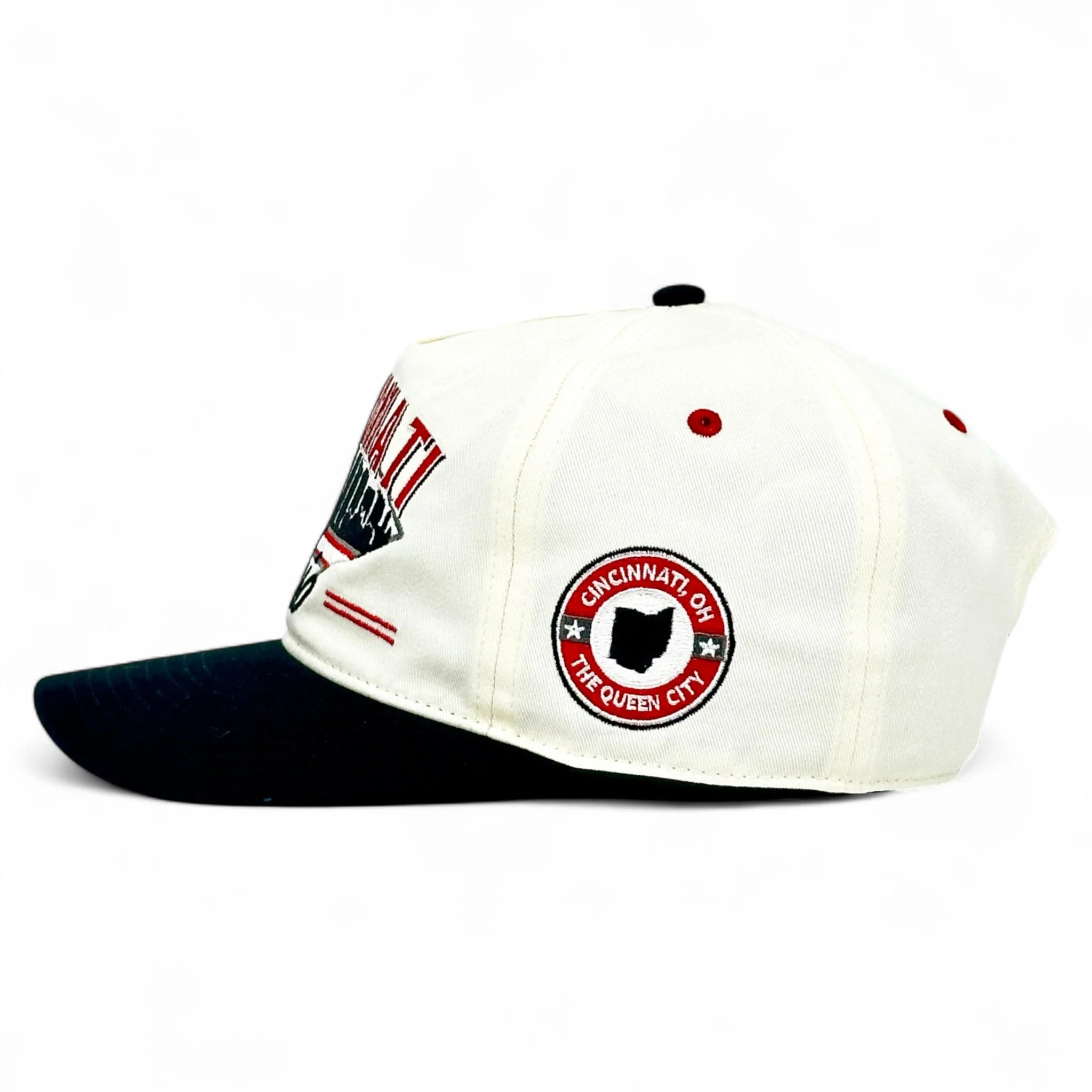 Cincinnati Snapback - The Charlie Hustle (Cream/Black) - Image 3