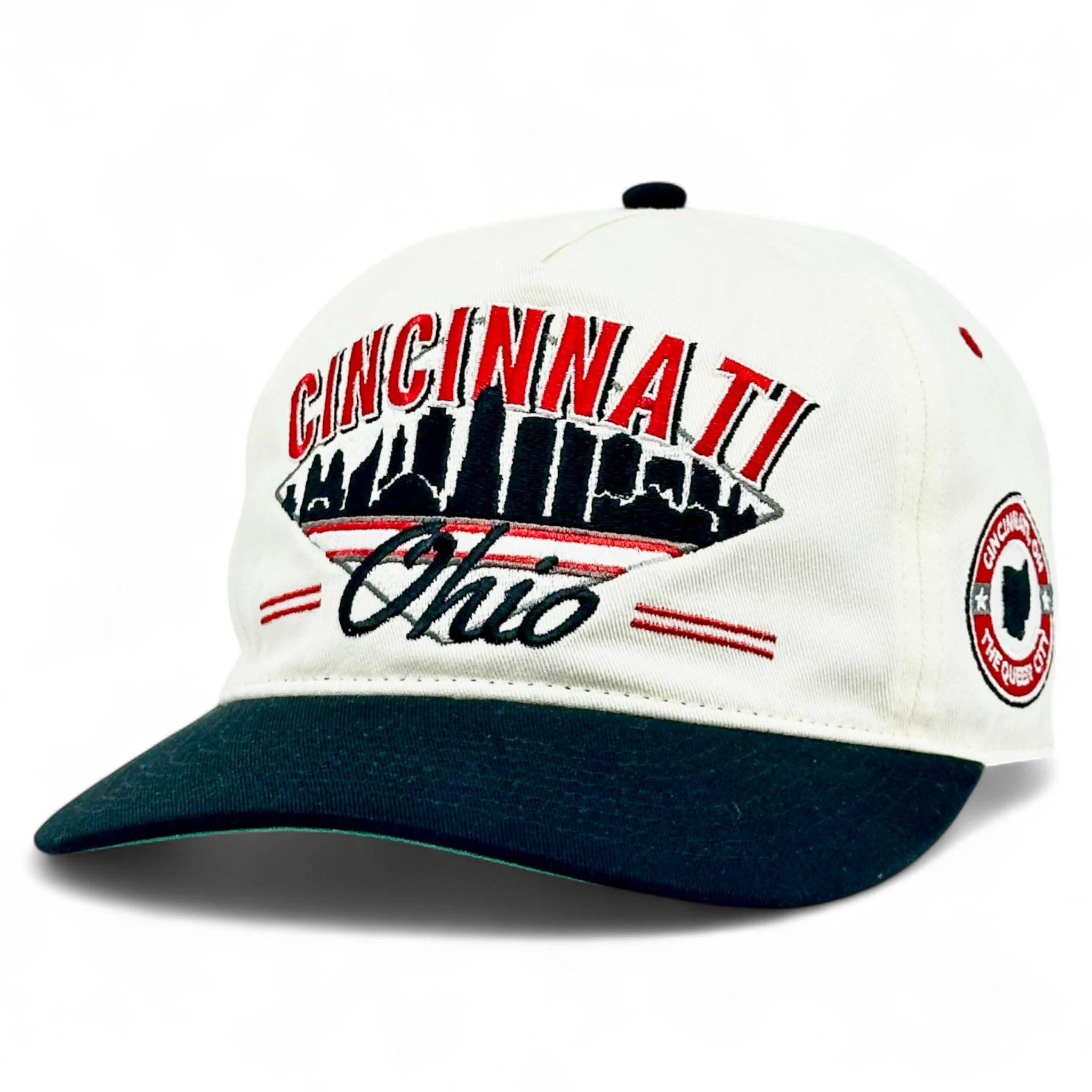 Cincinnati Snapback - The Charlie Hustle (Cream/Black) - Image 5