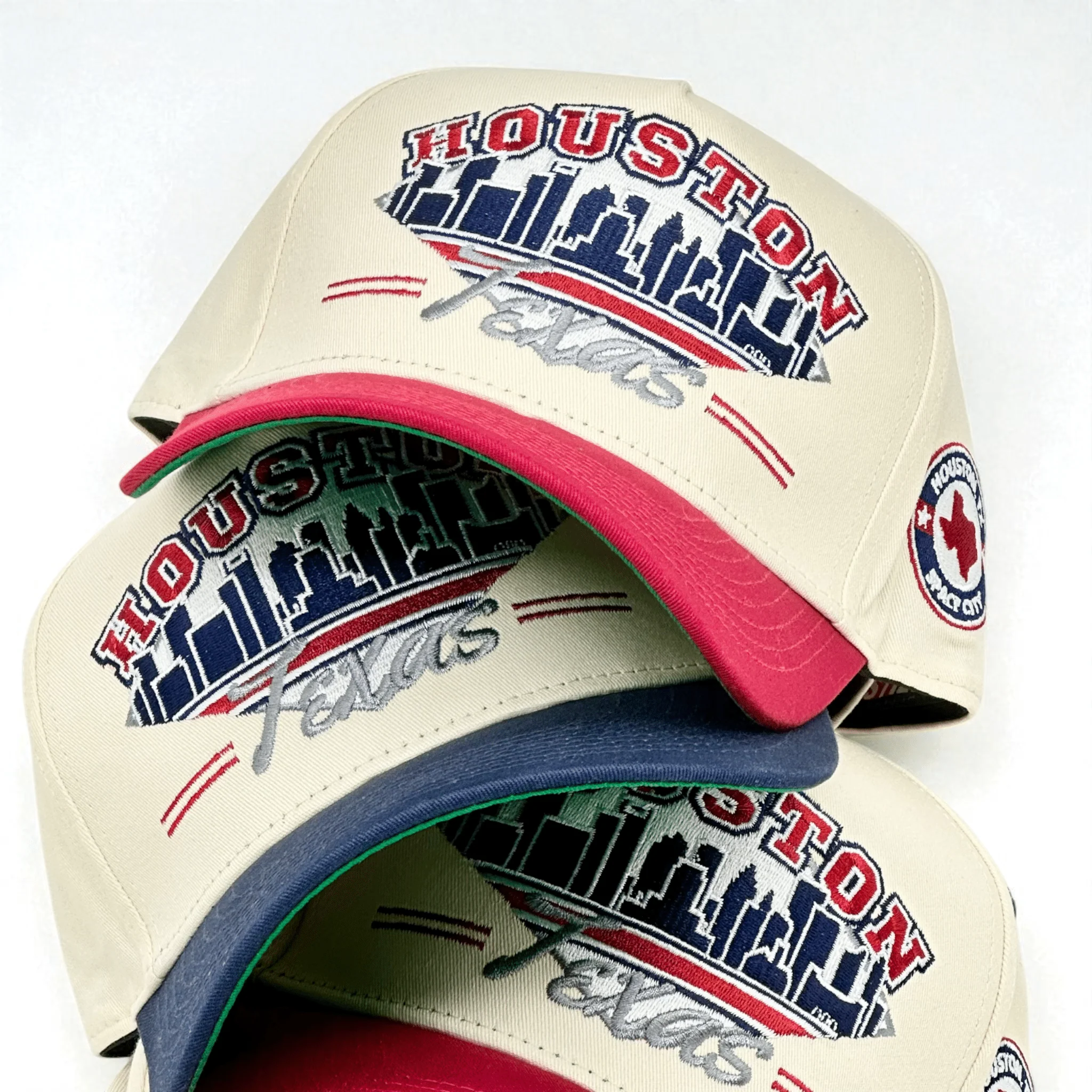 Houston Snapback - The Texan (Cream/Red) - Image 6