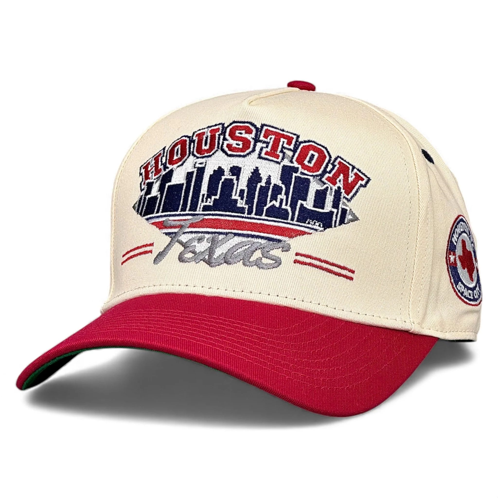 Houston Snapback - The Texan (Cream/Red) - Image 7
