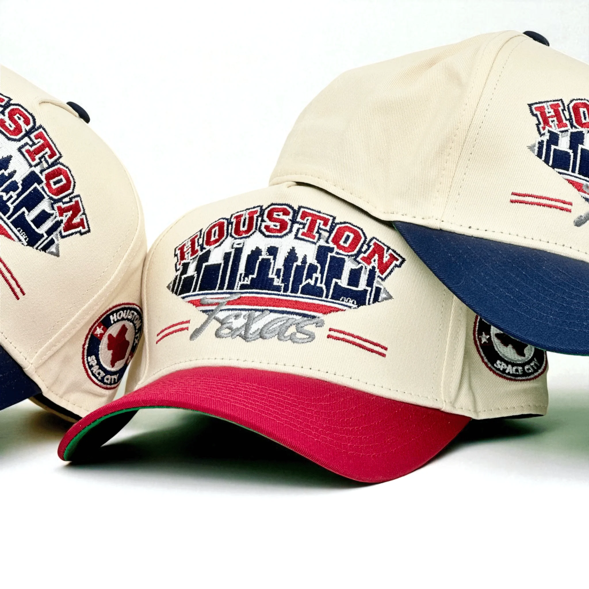 Houston Snapback - The Texan (Cream/Red) - Image 8