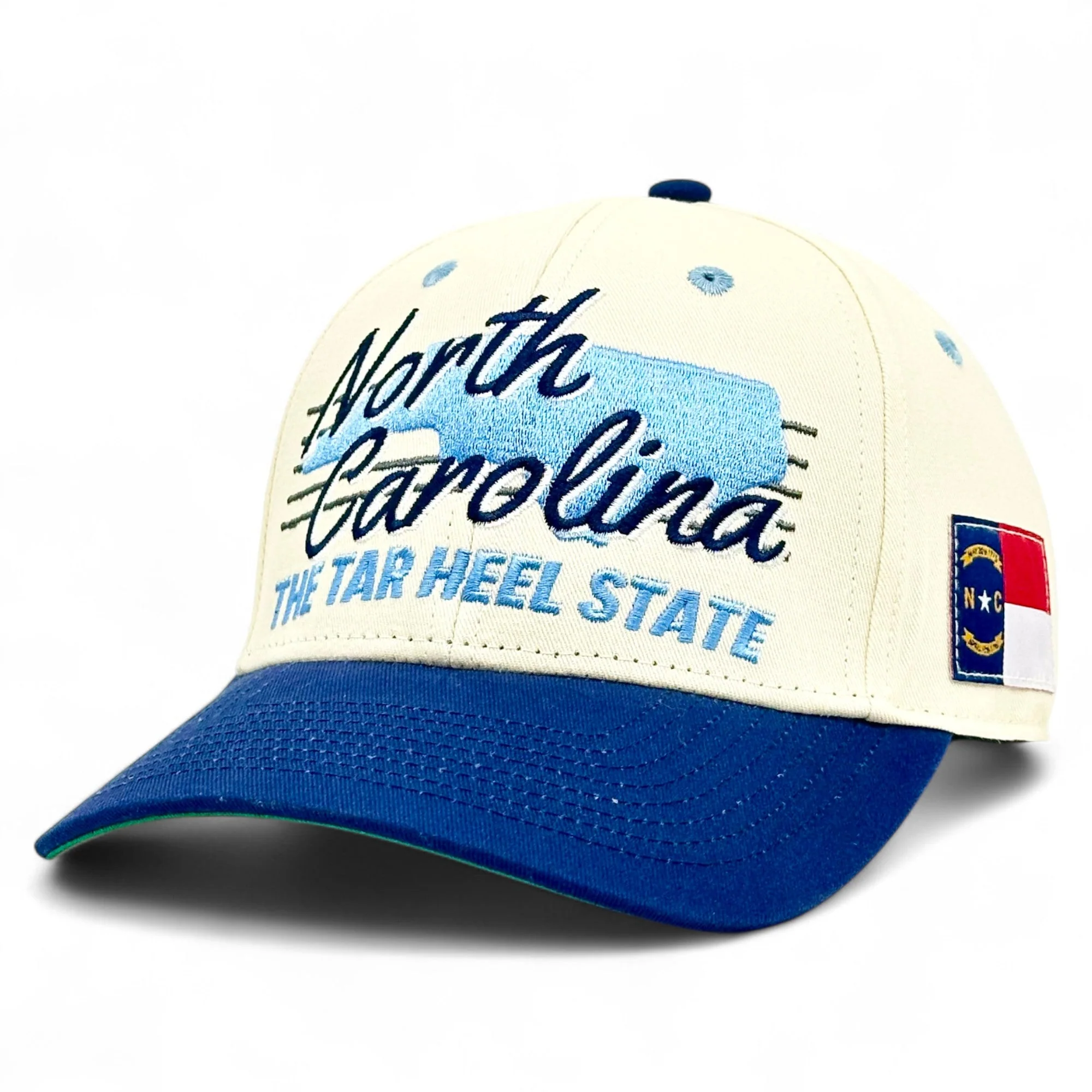North Carolina Snapback - The Tar Heel (Cream/Navy) - Image 5