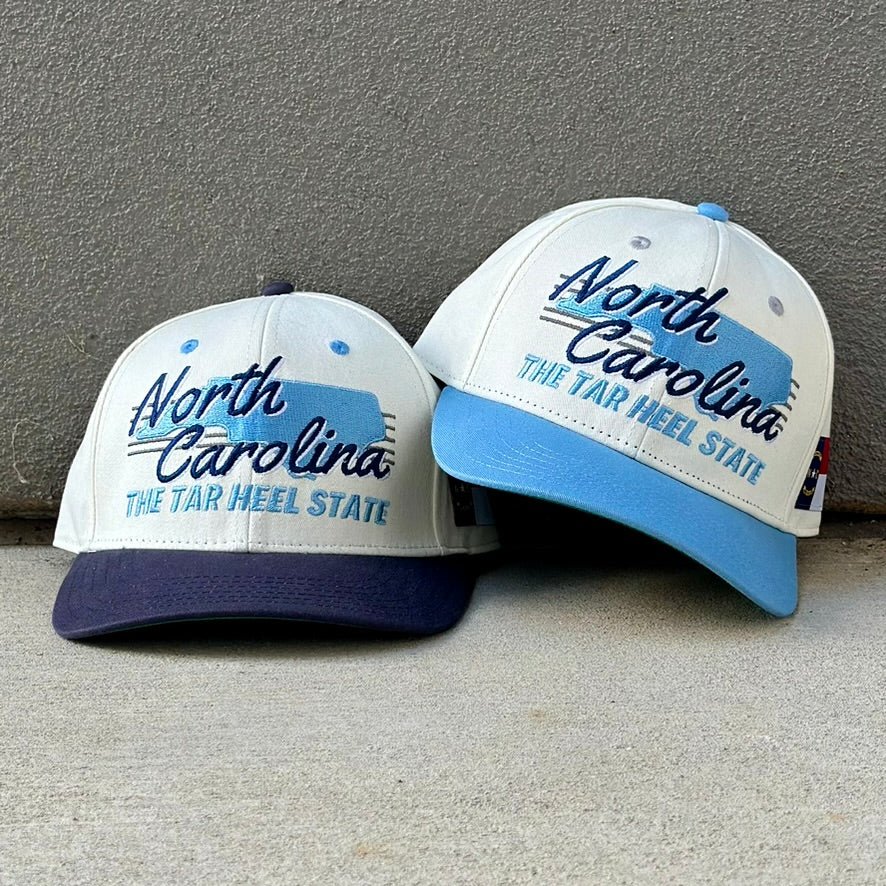 North Carolina Snapback - The Tar Heel (Cream/Navy) - Image 6