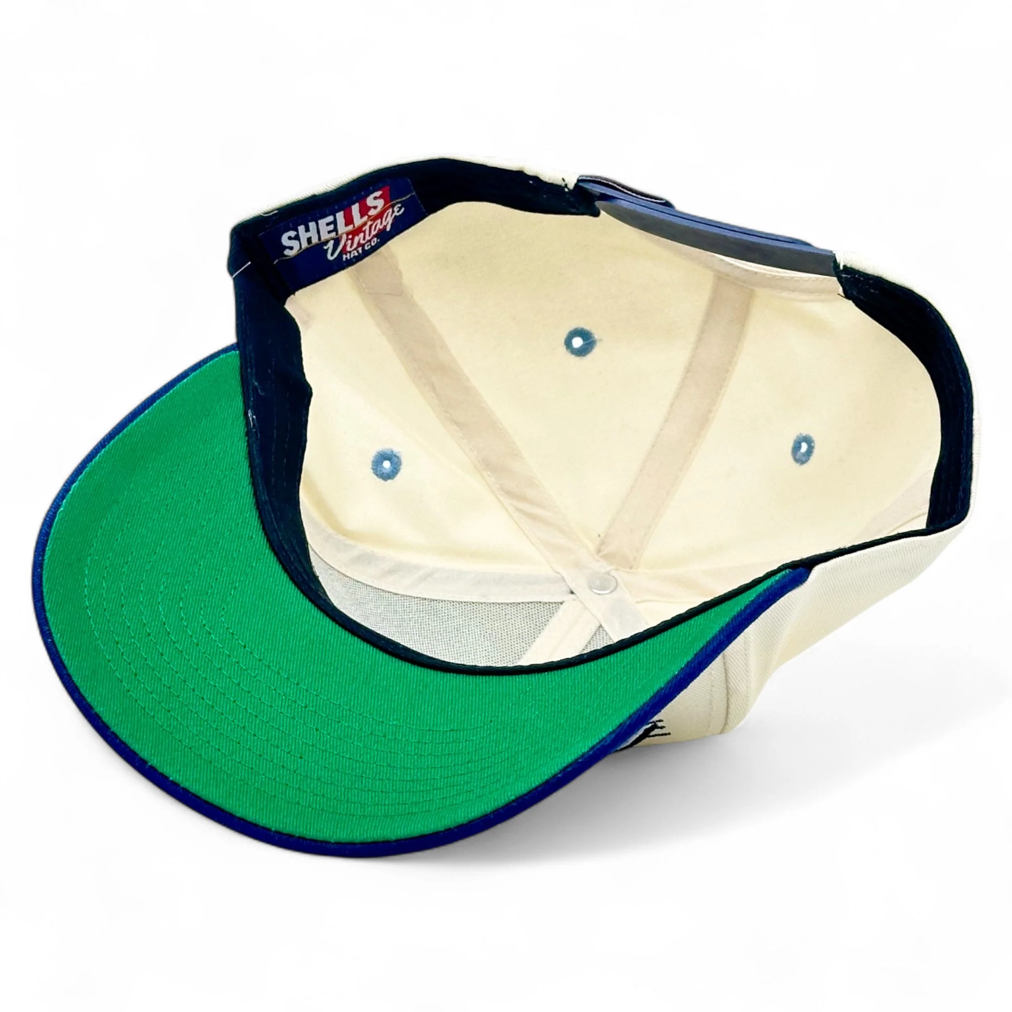 North Carolina Snapback - The Tar Heel (Cream/Navy) - Image 8