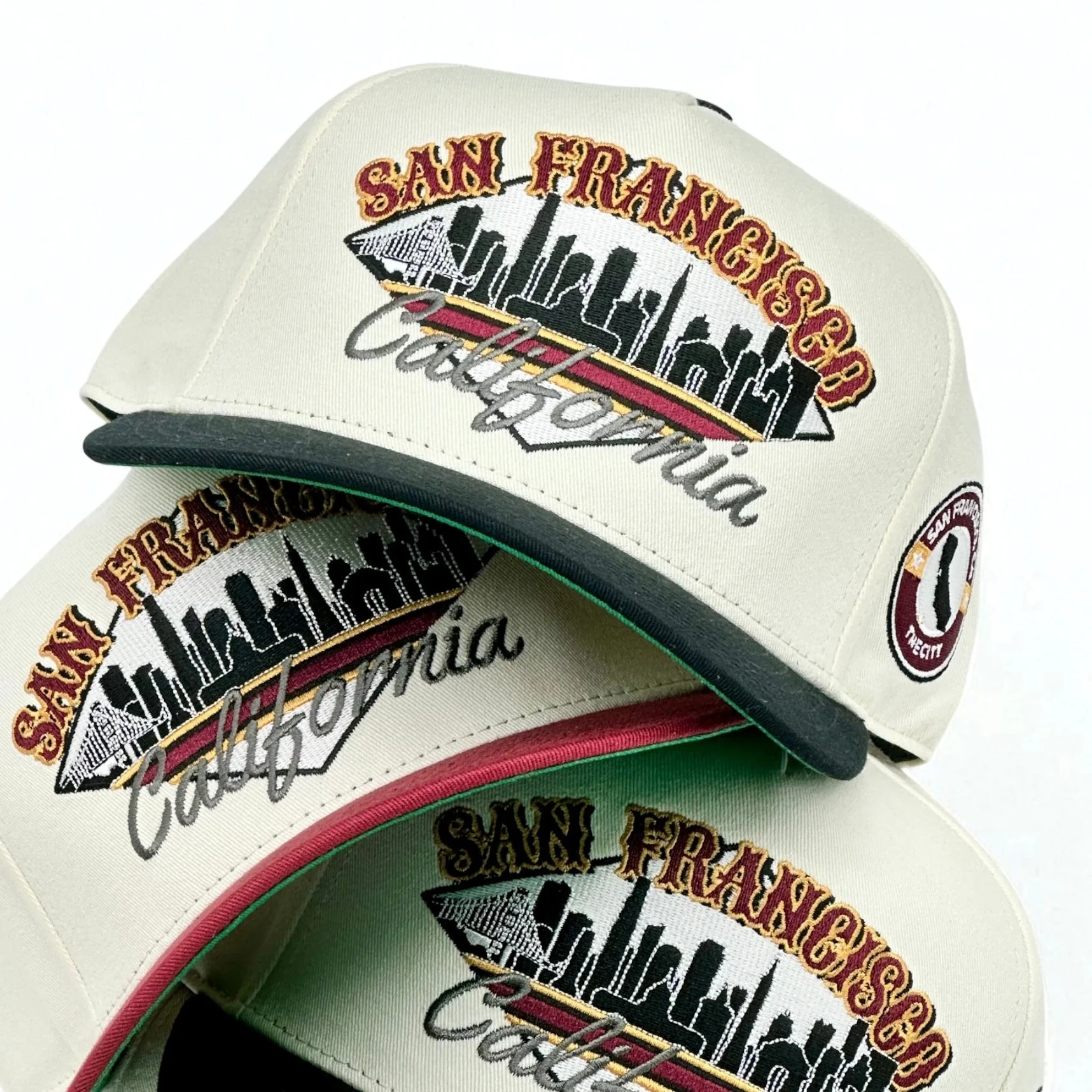 San Francisco Snapback - The Montana (Cream/Red) - Image 12