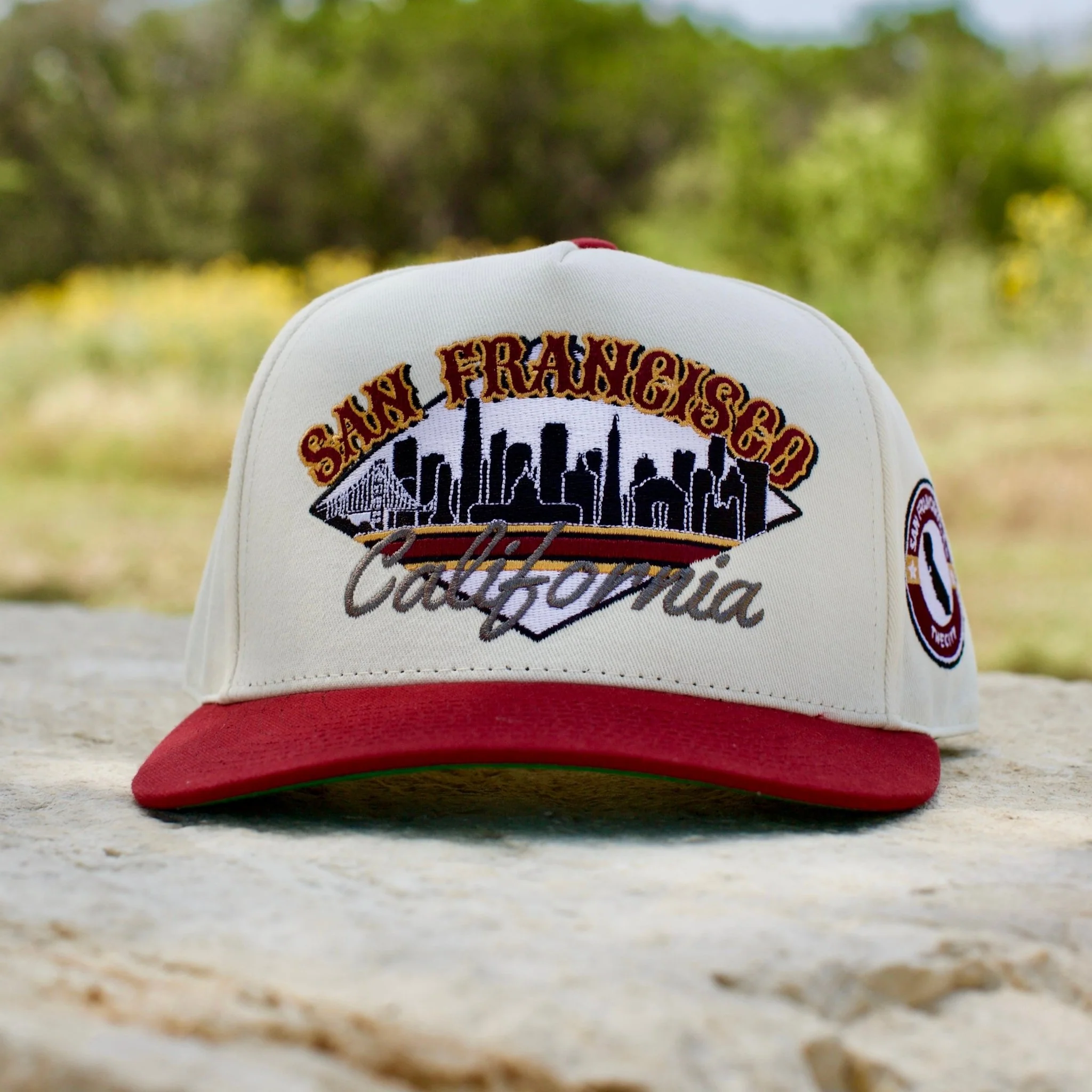 San Francisco Snapback - The Montana (Cream/Red) - Image 4
