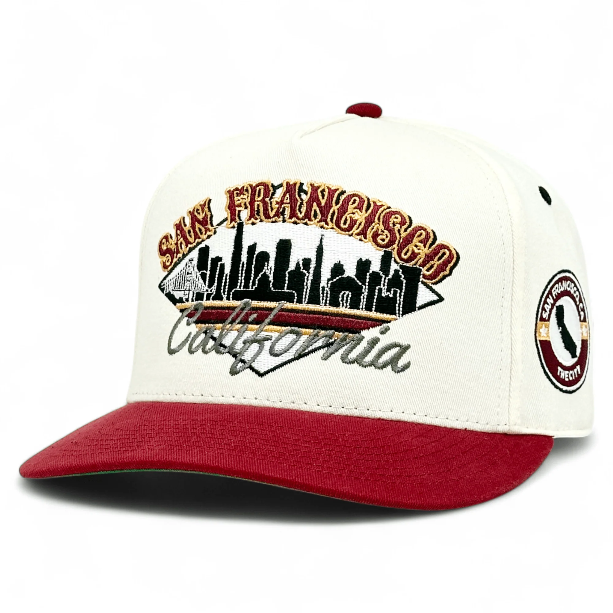 San Francisco Snapback - The Montana (Cream/Red) - Image 5