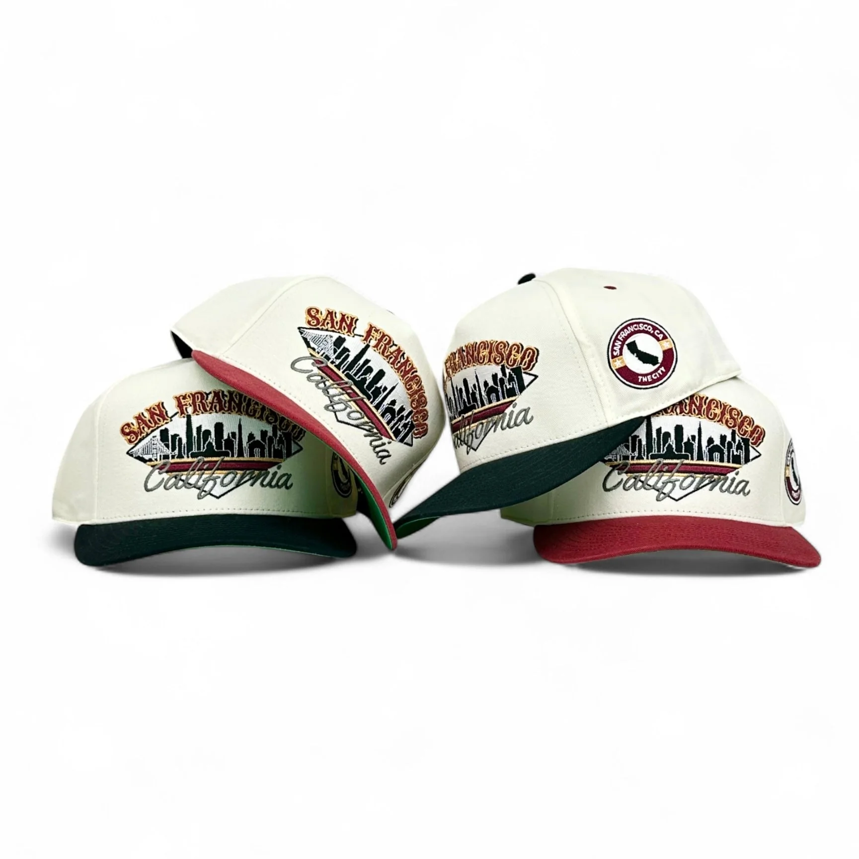 San Francisco Snapback - The Montana (Cream/Red) - Image 9