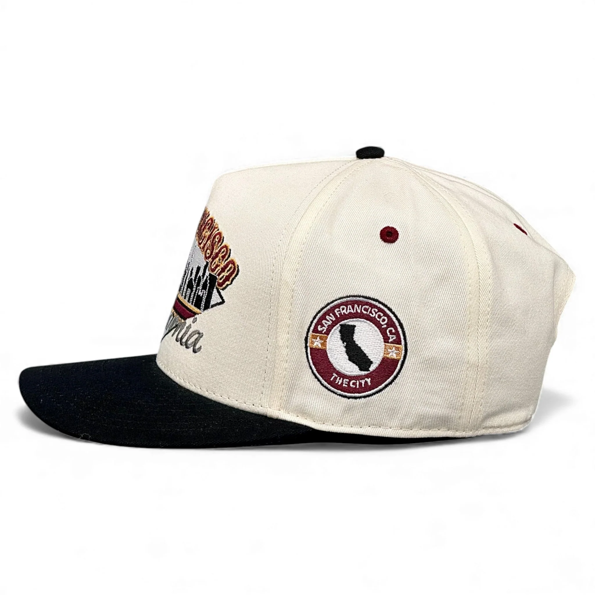 San Francisco Snapback - The Montana (Cream/Black) - Image 3