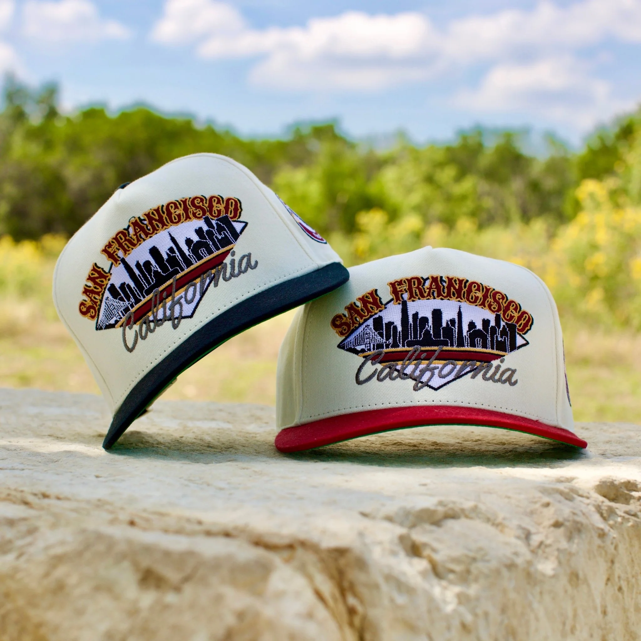 San Francisco Snapback - The Montana (Cream/Red) - Image 11
