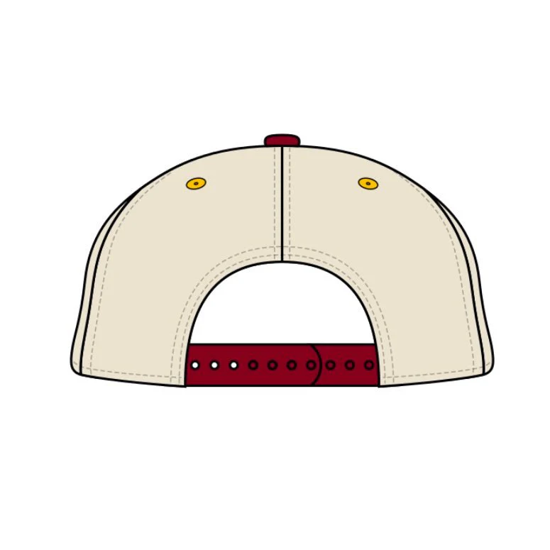 Southern California Snapback - The Trojan (Cream/Crimson) - Image 3