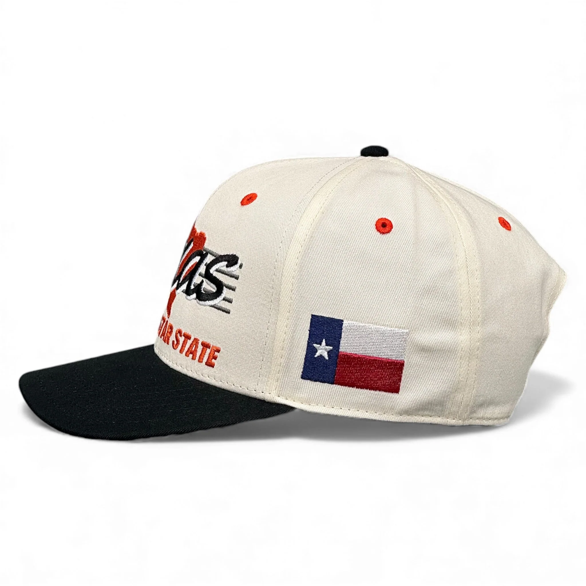 Texas Snapback - The Longhorn (Cream/Black) - Image 3