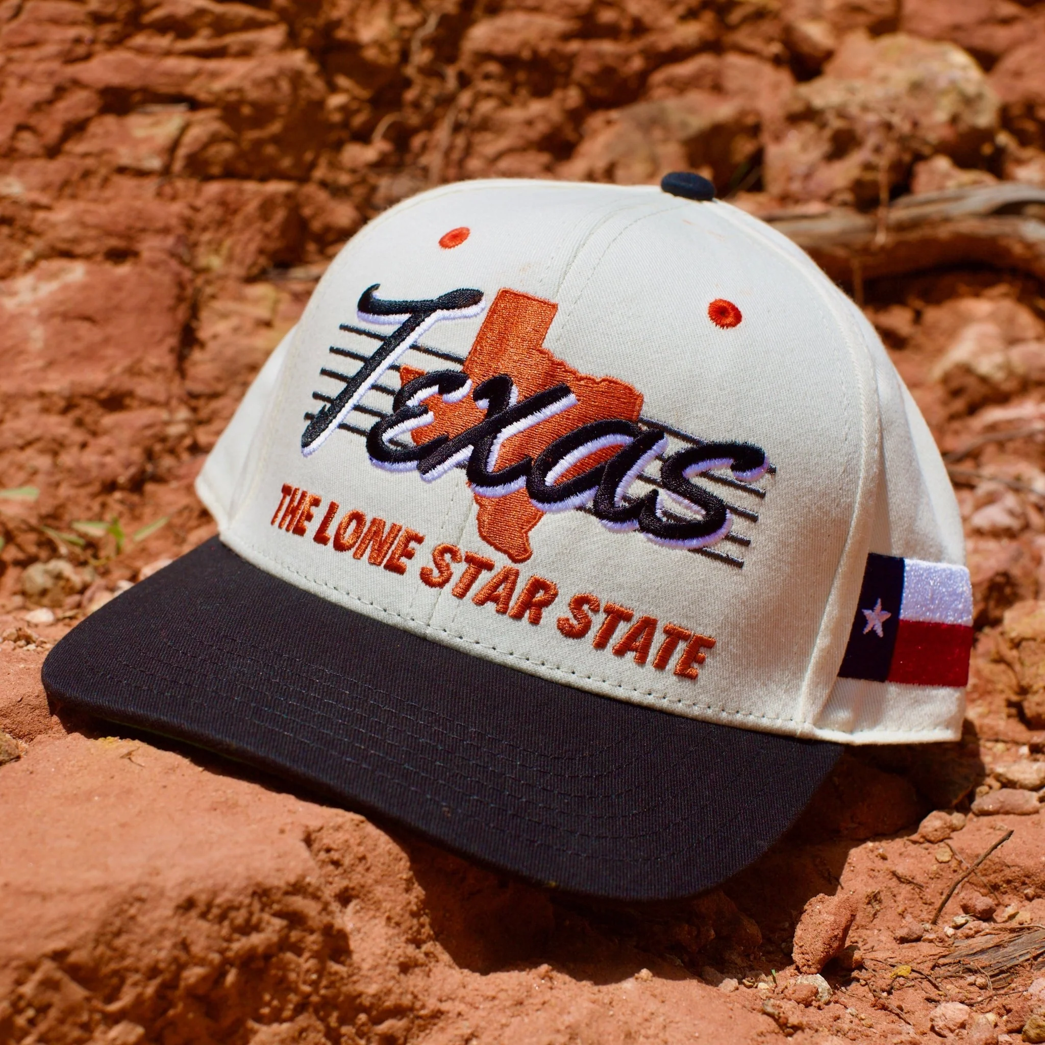 Texas Snapback - The Longhorn (Cream/Black) - Image 4
